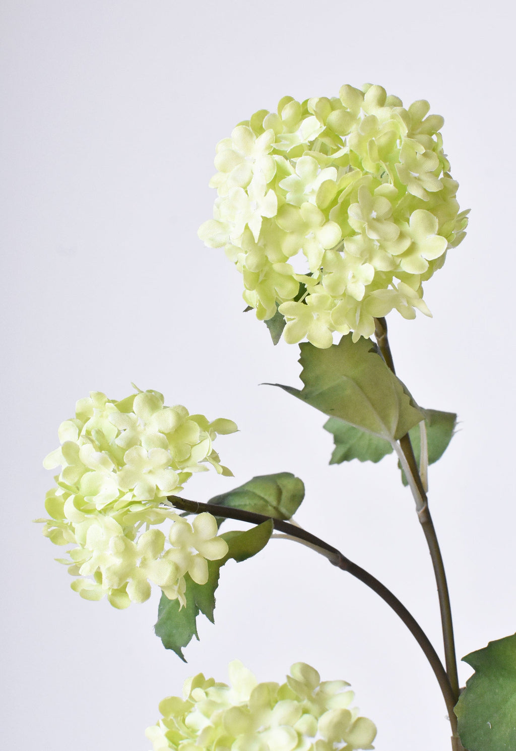 30" Faux Green Snowball Hydrangea Stem