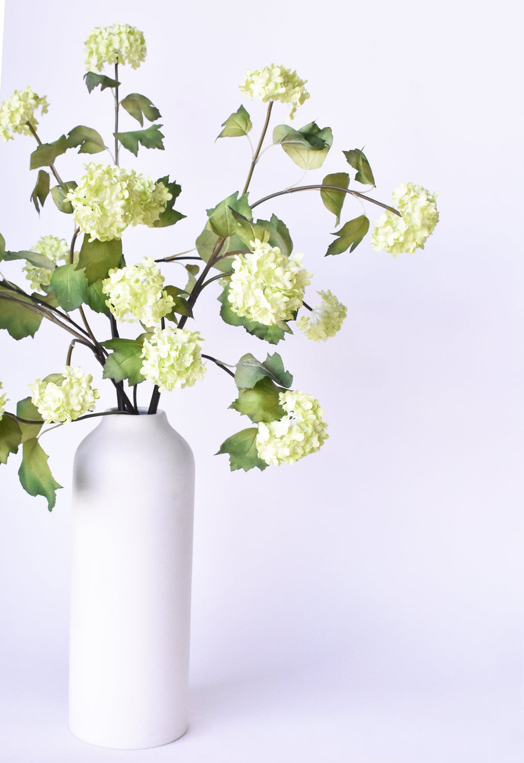 30" Faux Green Snowball Hydrangea Stem