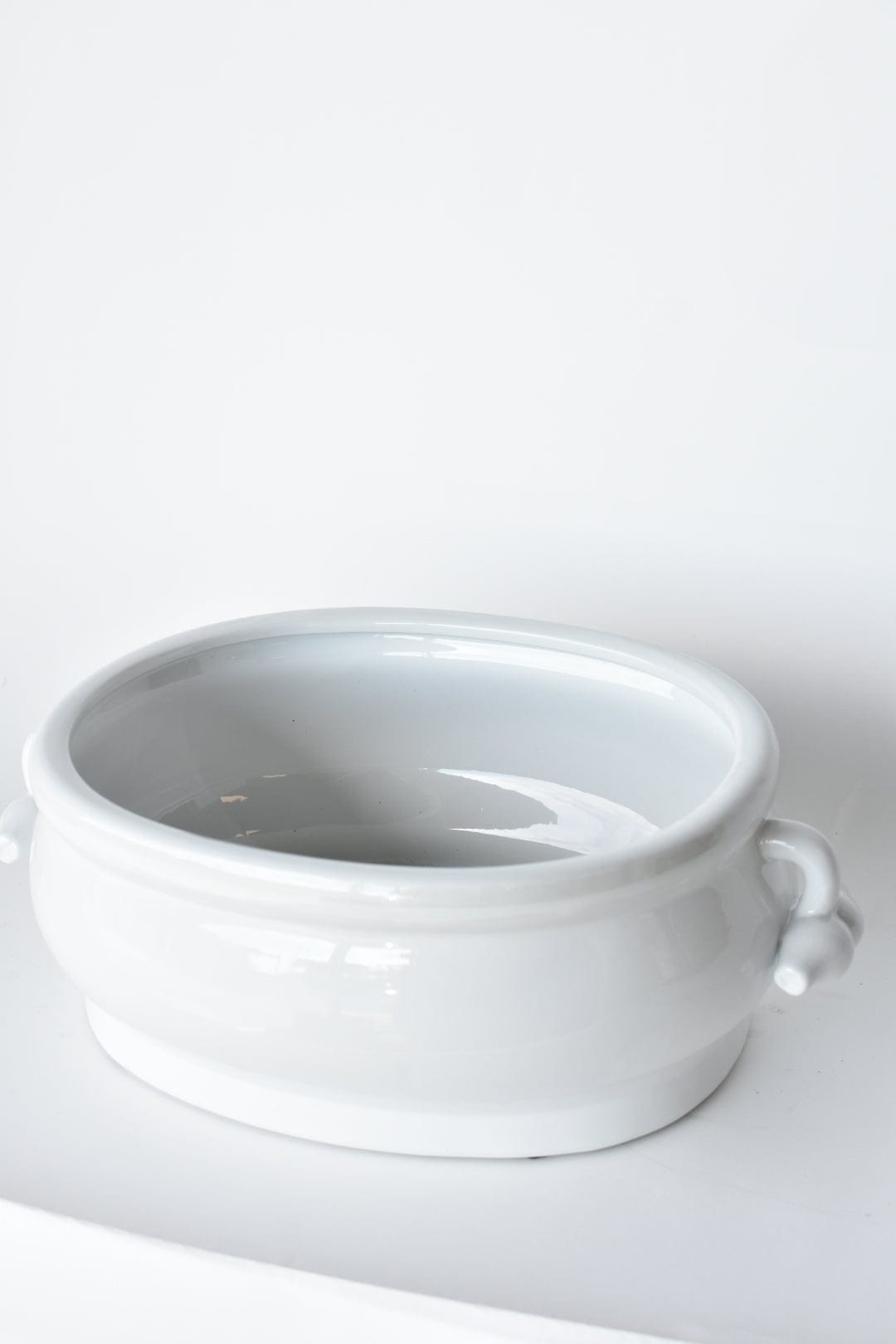 Creamware Oval Cachepot with Pomegranate