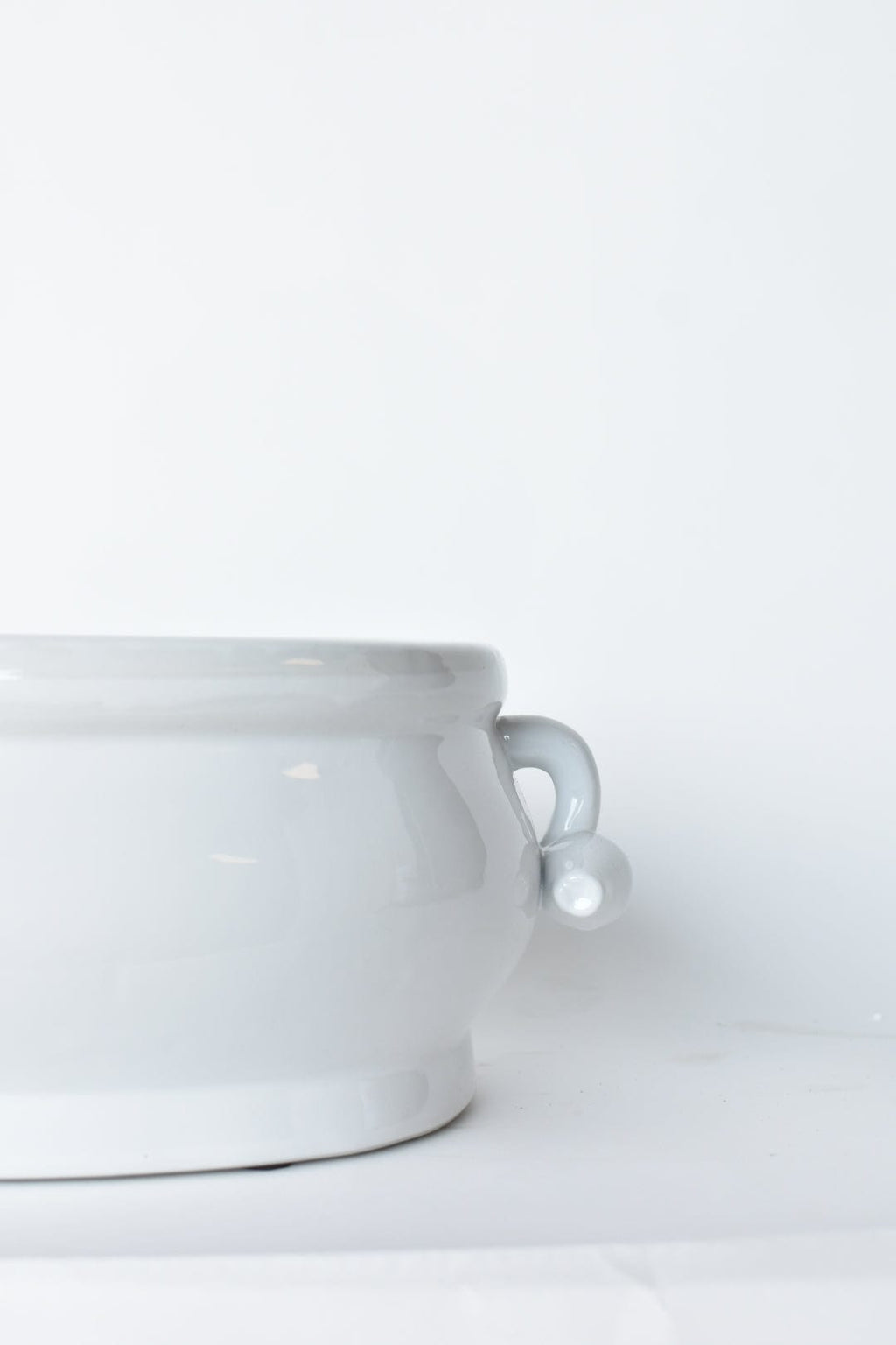 Creamware Oval Cachepot with Pomegranate