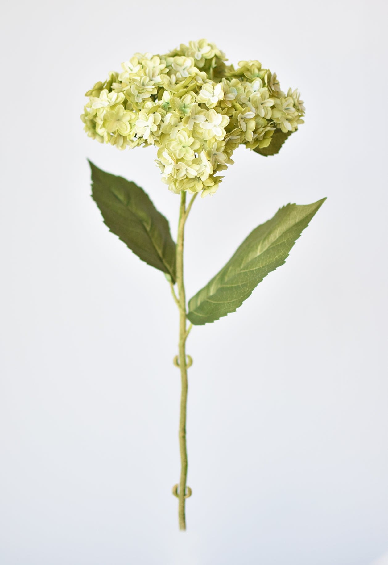 25" Faux Hydrangea Stem Apple Green