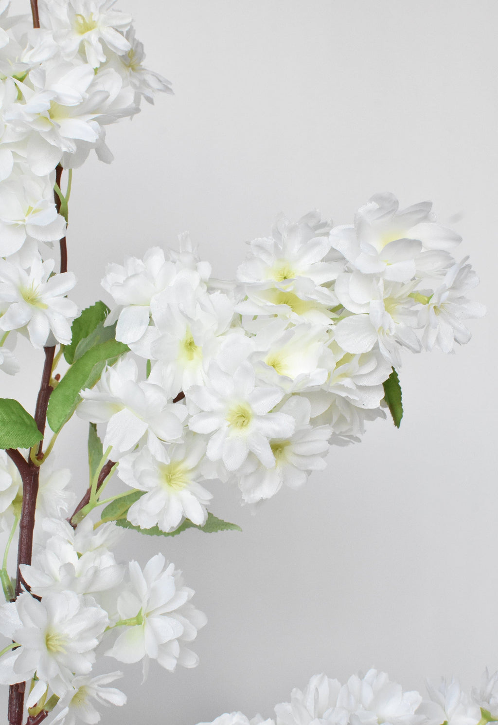 40" Faux Cherry Blossom Branch Stem Cream