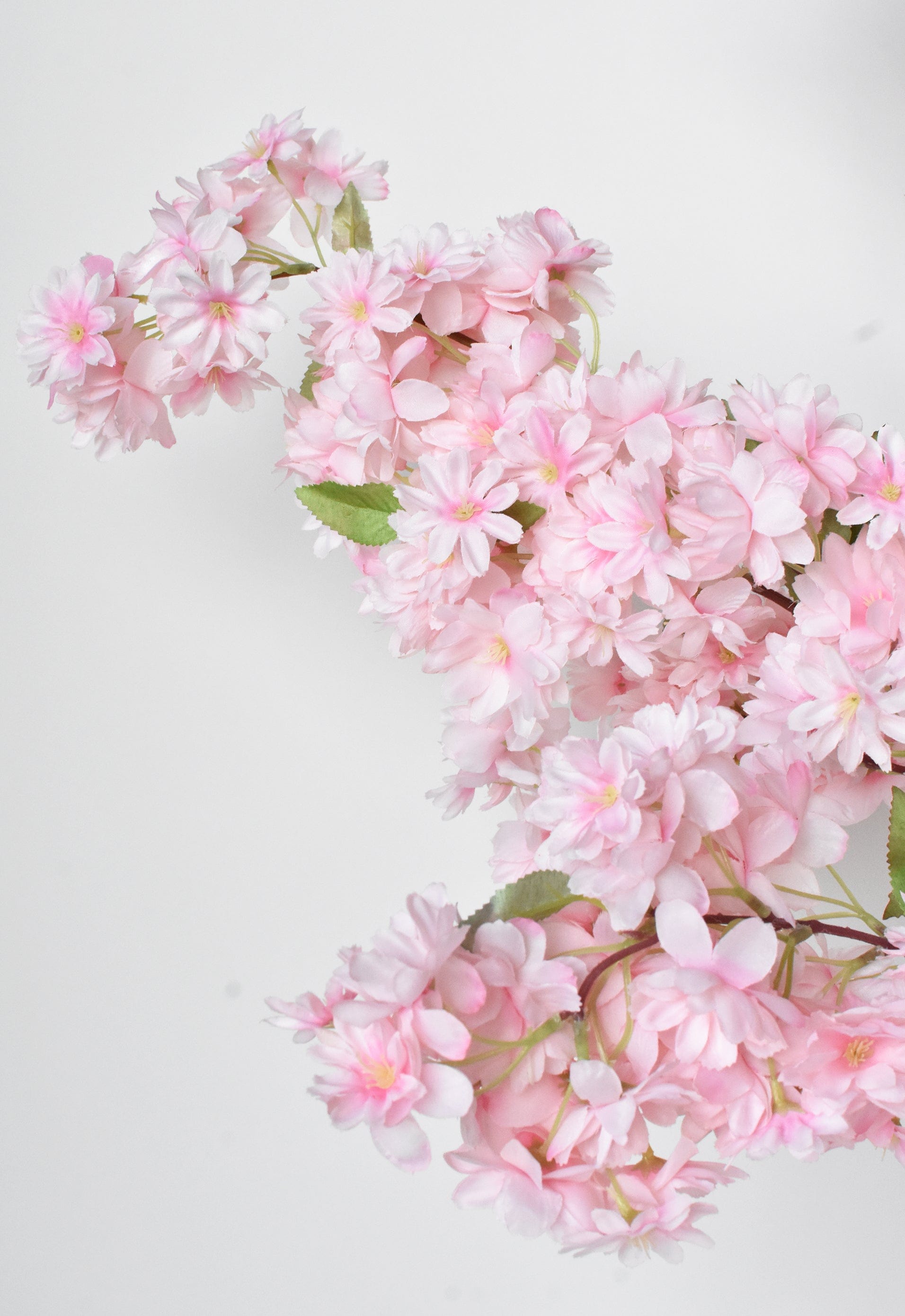 40" Faux Cherry Blossom Branch Stem Pink