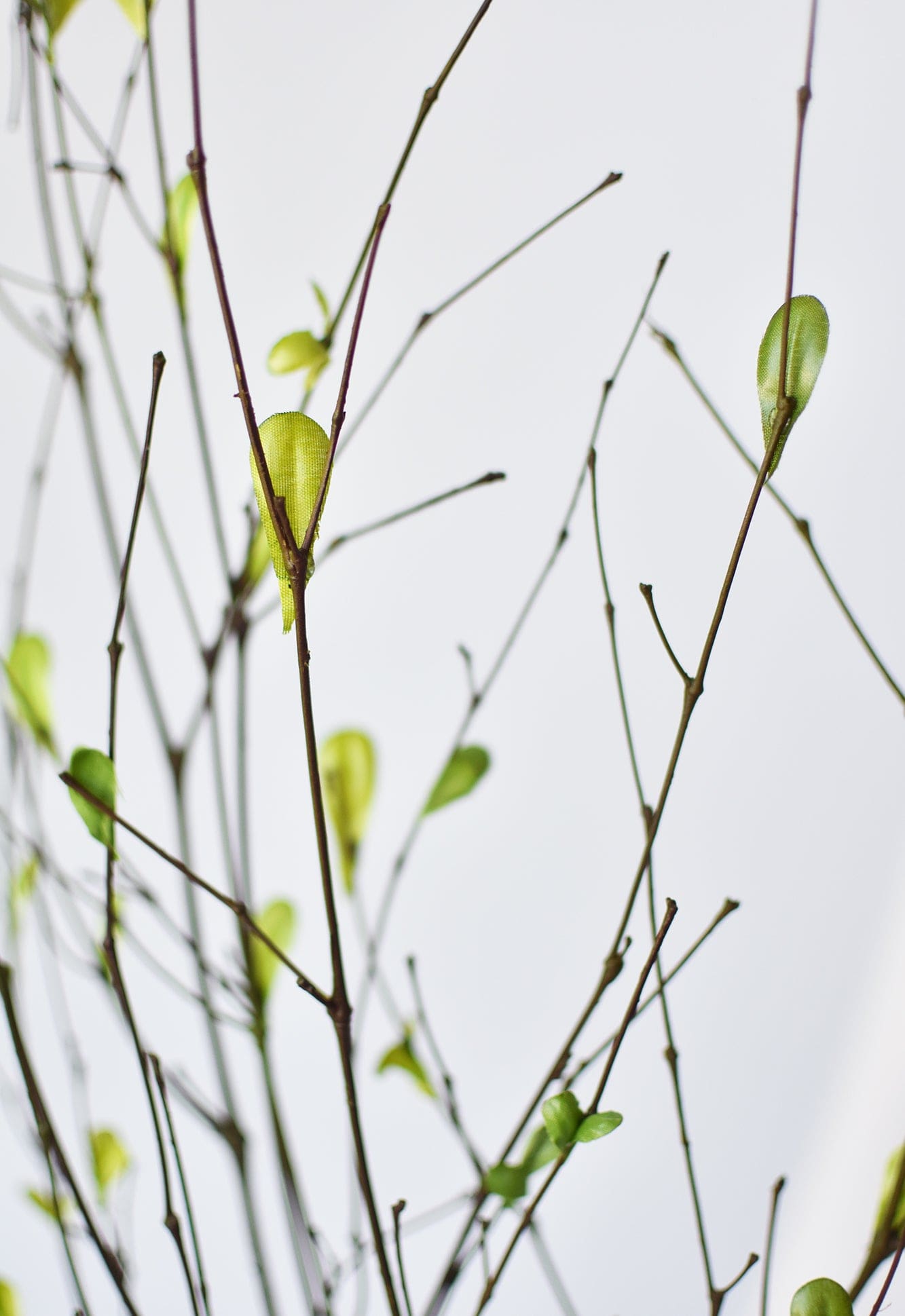 26" Branches with Faux Green Leaves