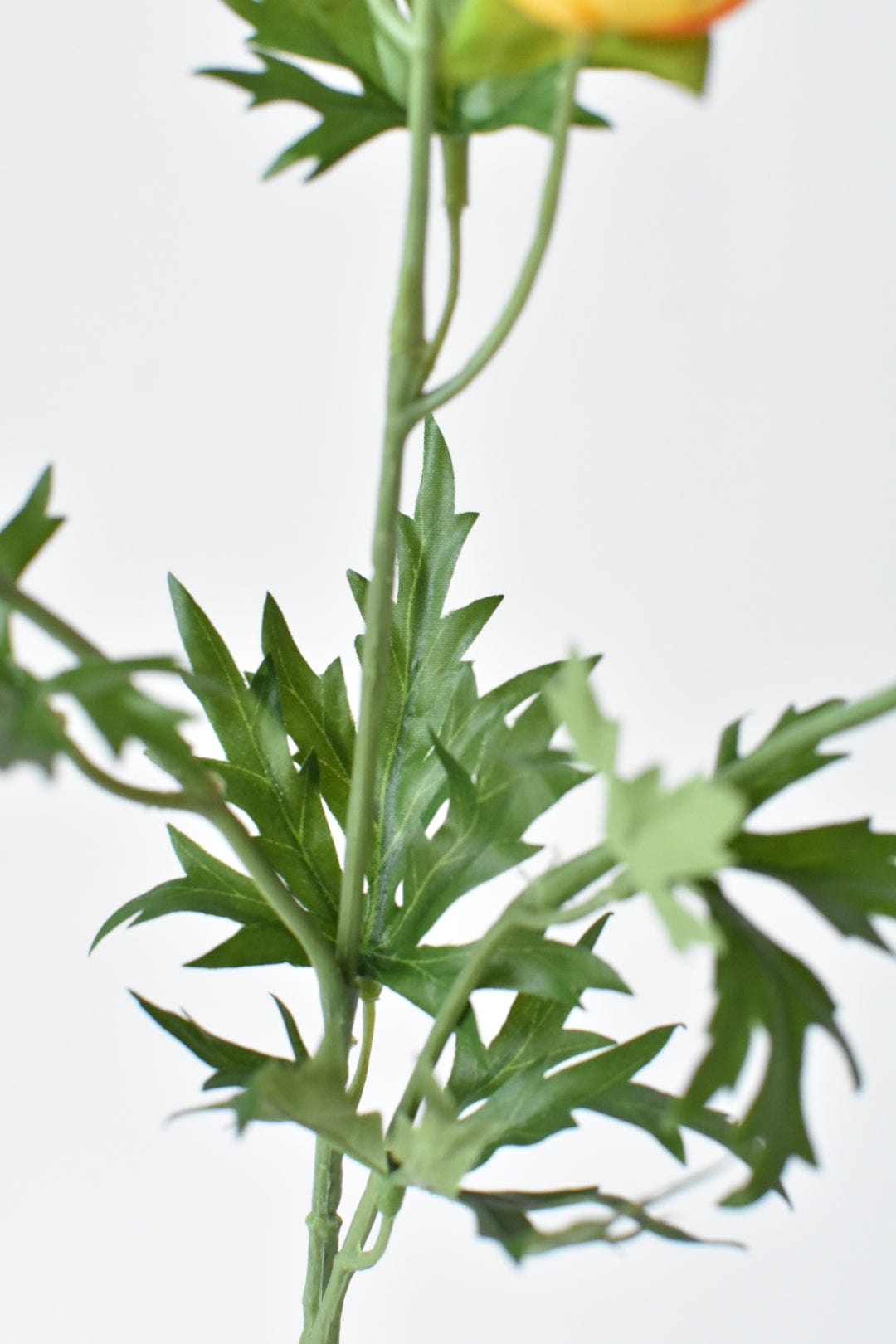 22" Faux Mini Yellow Ranunculus Stem