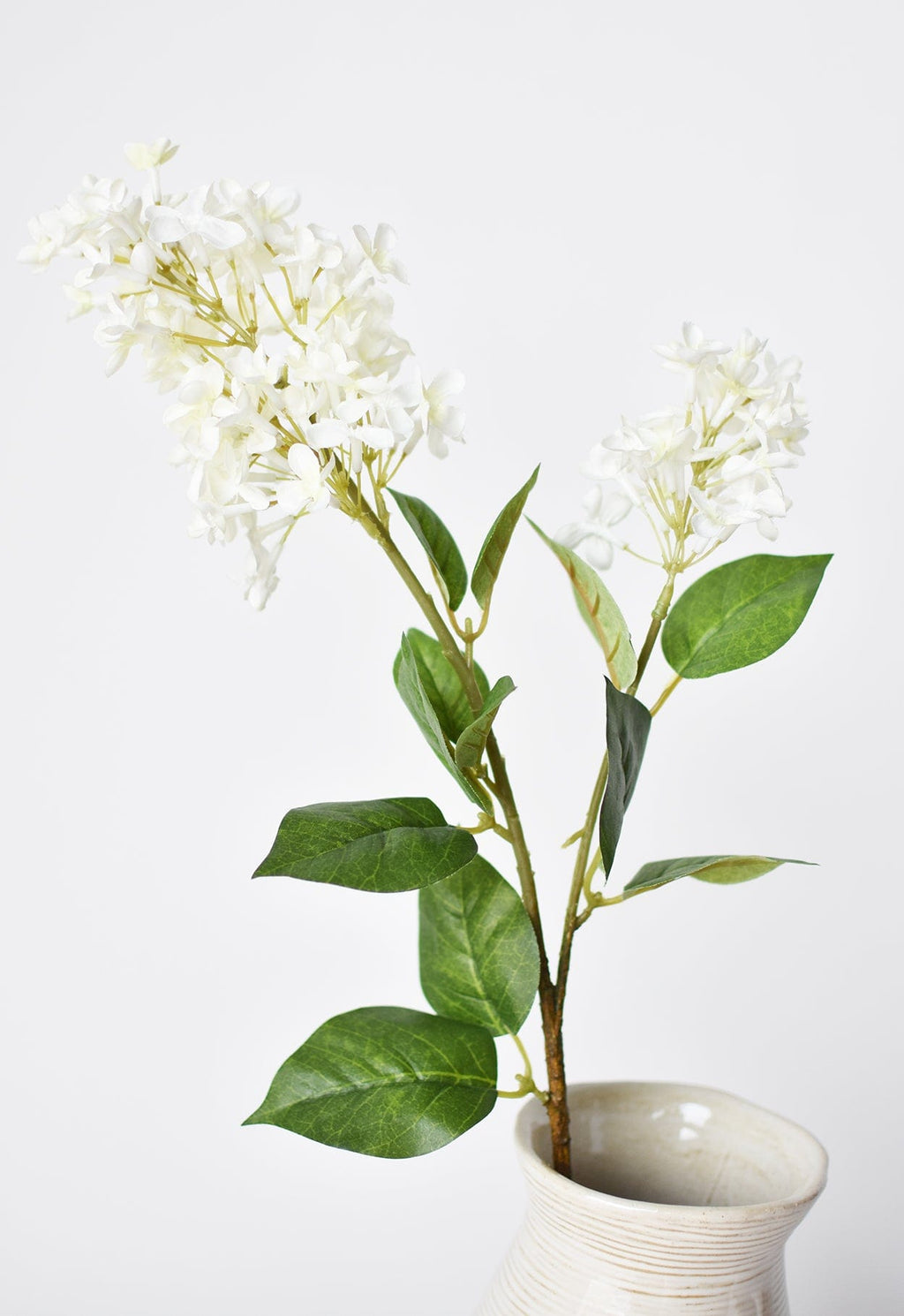 28.5" Faux White English Lilac Stem