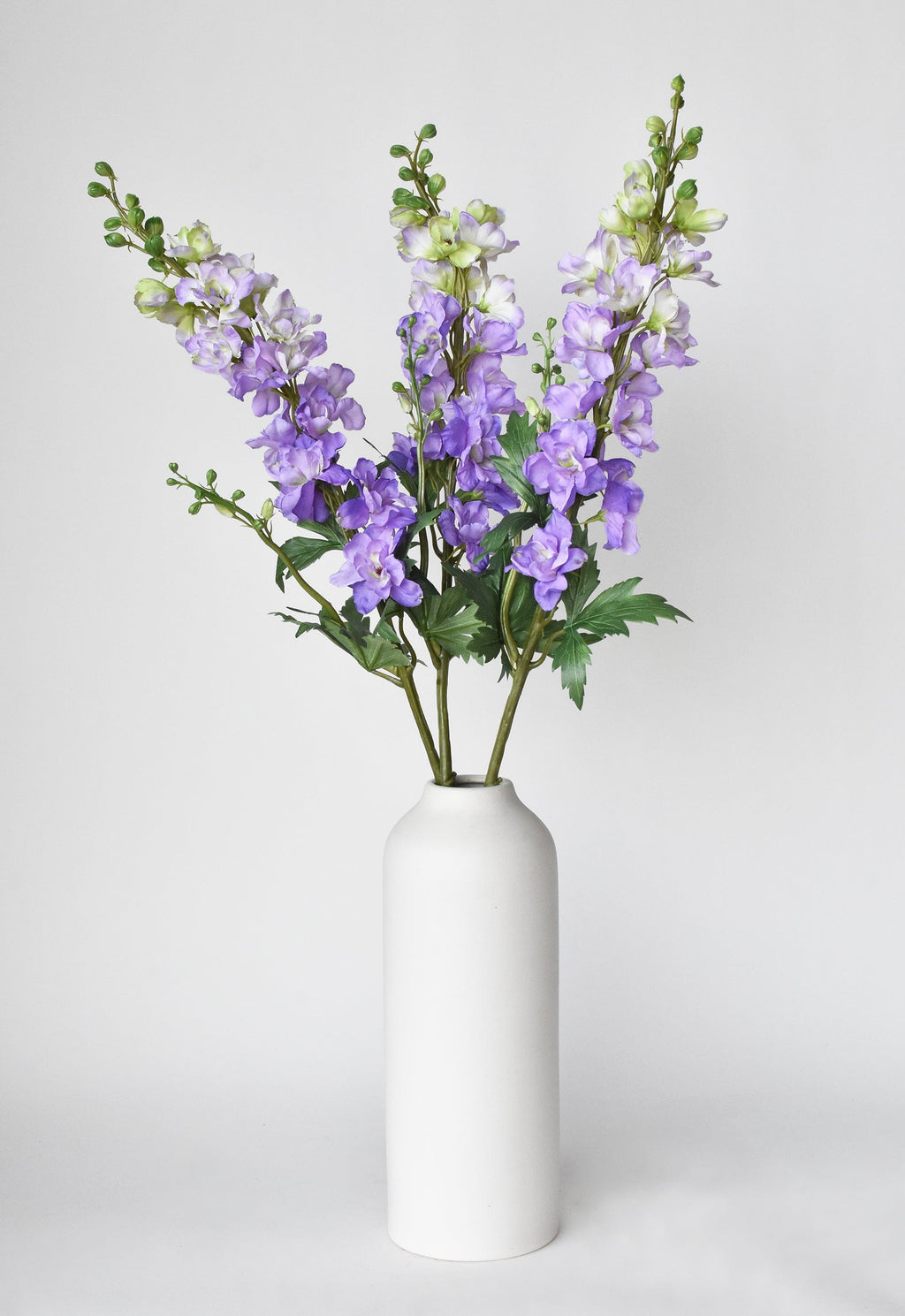 35" Faux Light Purple Delphinium Stem