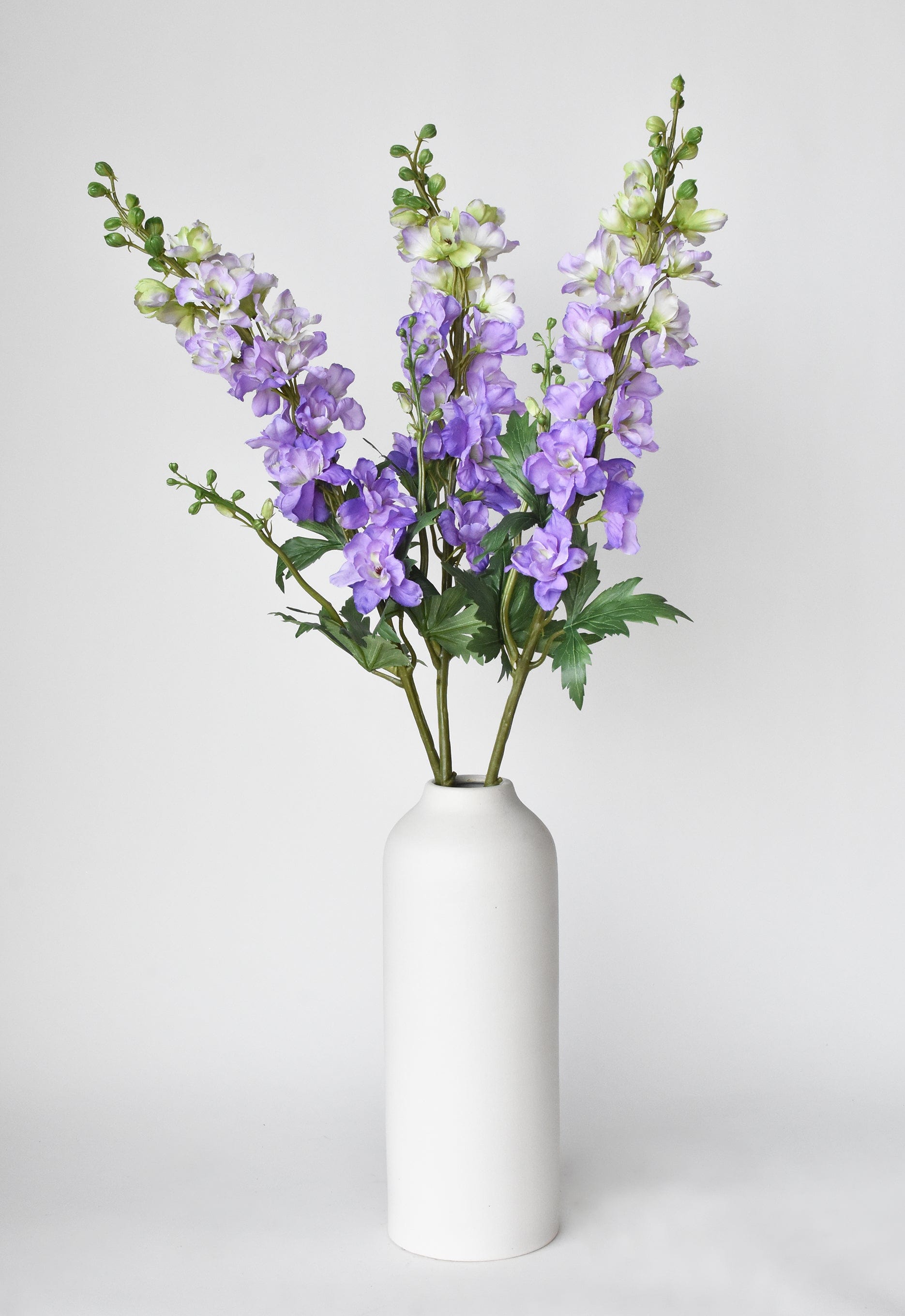35" Faux Light Purple Delphinium Stem