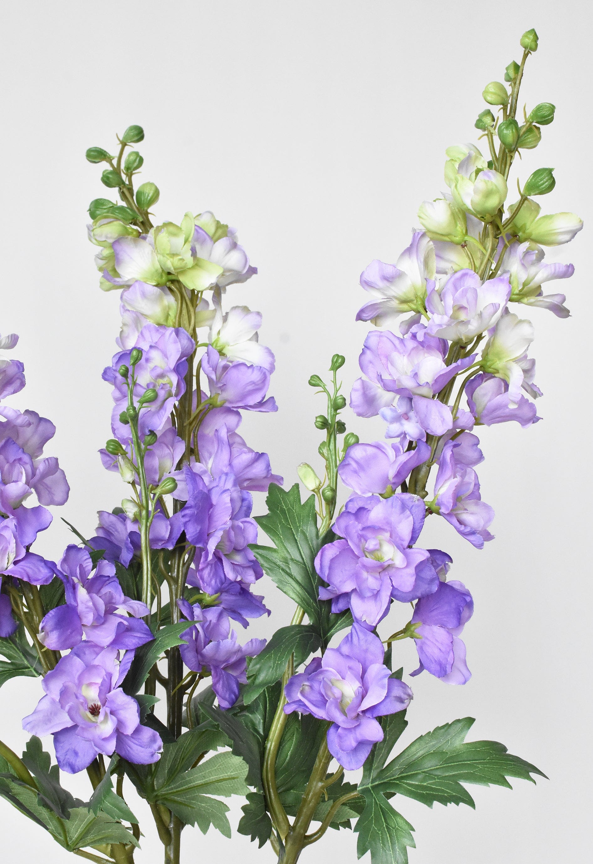 35" Faux Light Purple Delphinium Stem