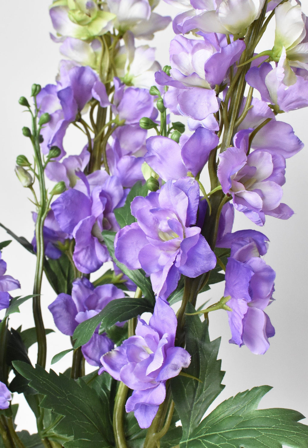 35" Faux Light Purple Delphinium Stem
