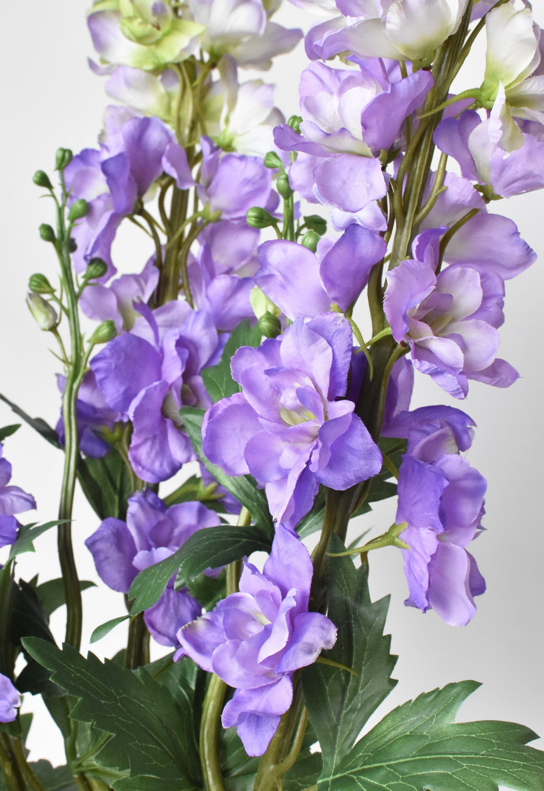 35" Faux Light Purple Delphinium Stem