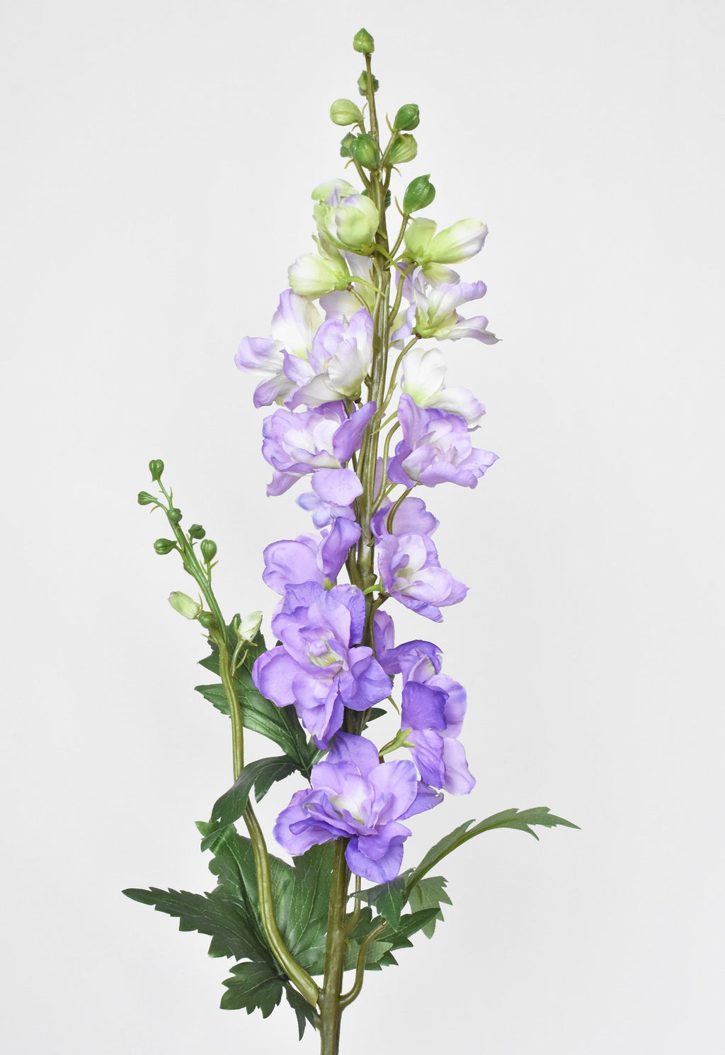 35" Faux Light Purple Delphinium Stem