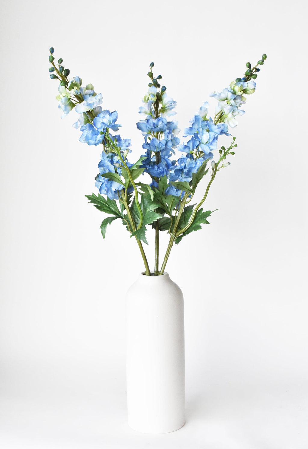 35" Faux Light Blue Delphinium Stem