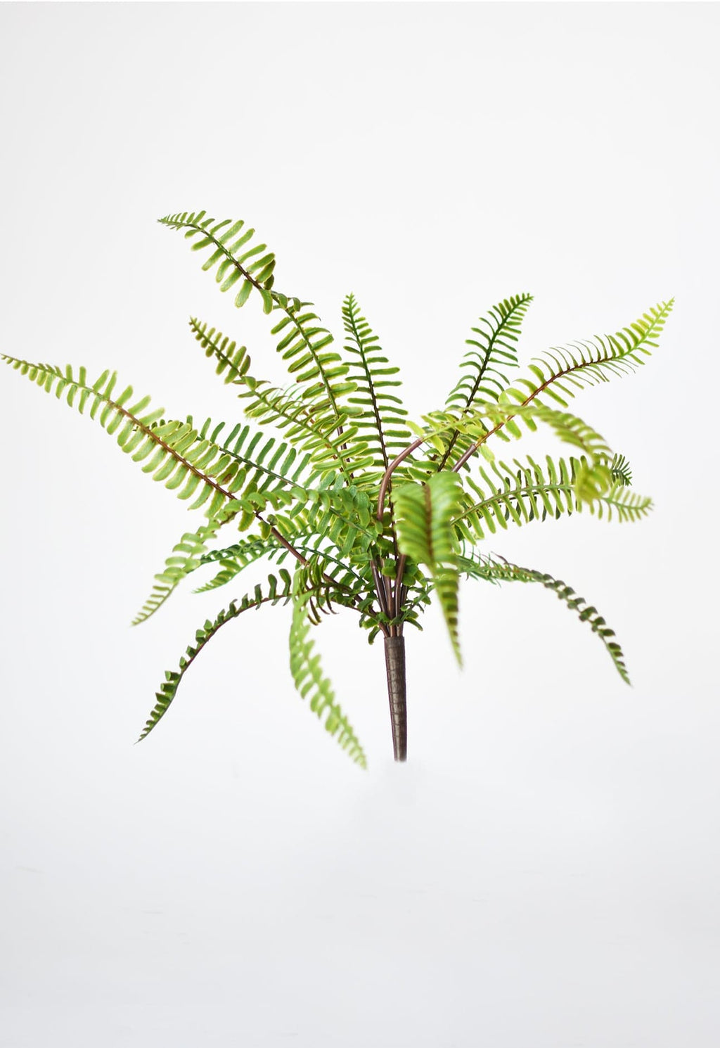 17" Faux Green Boston Fern Bush