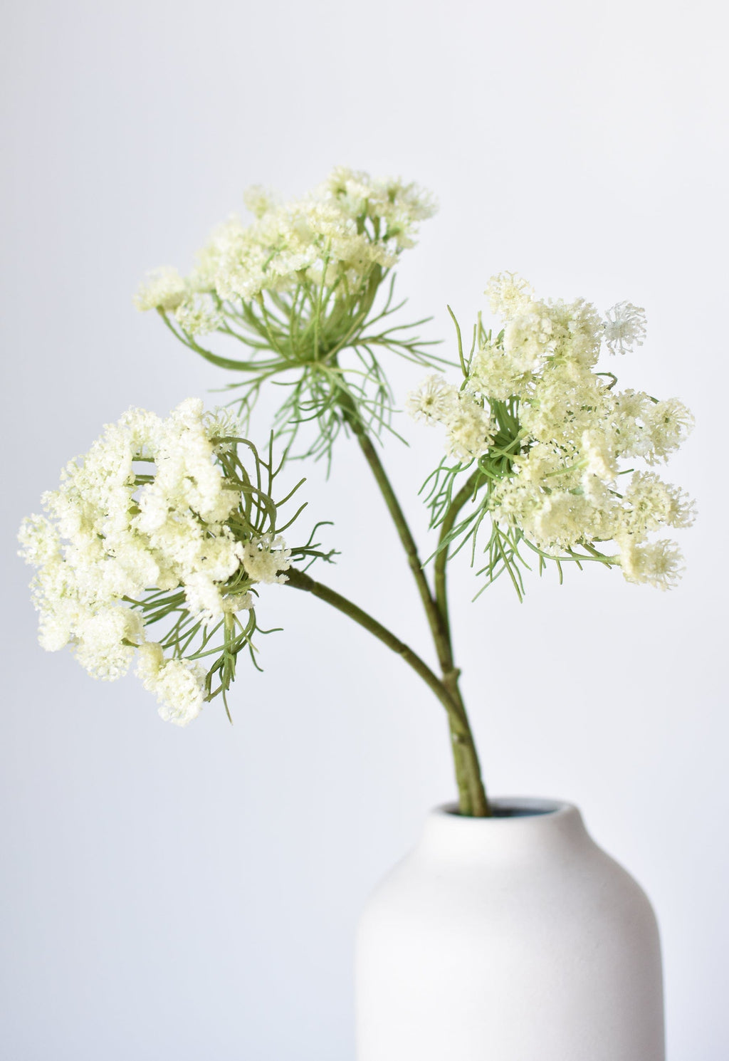 23" Faux White Queen Anne's Lace Stem