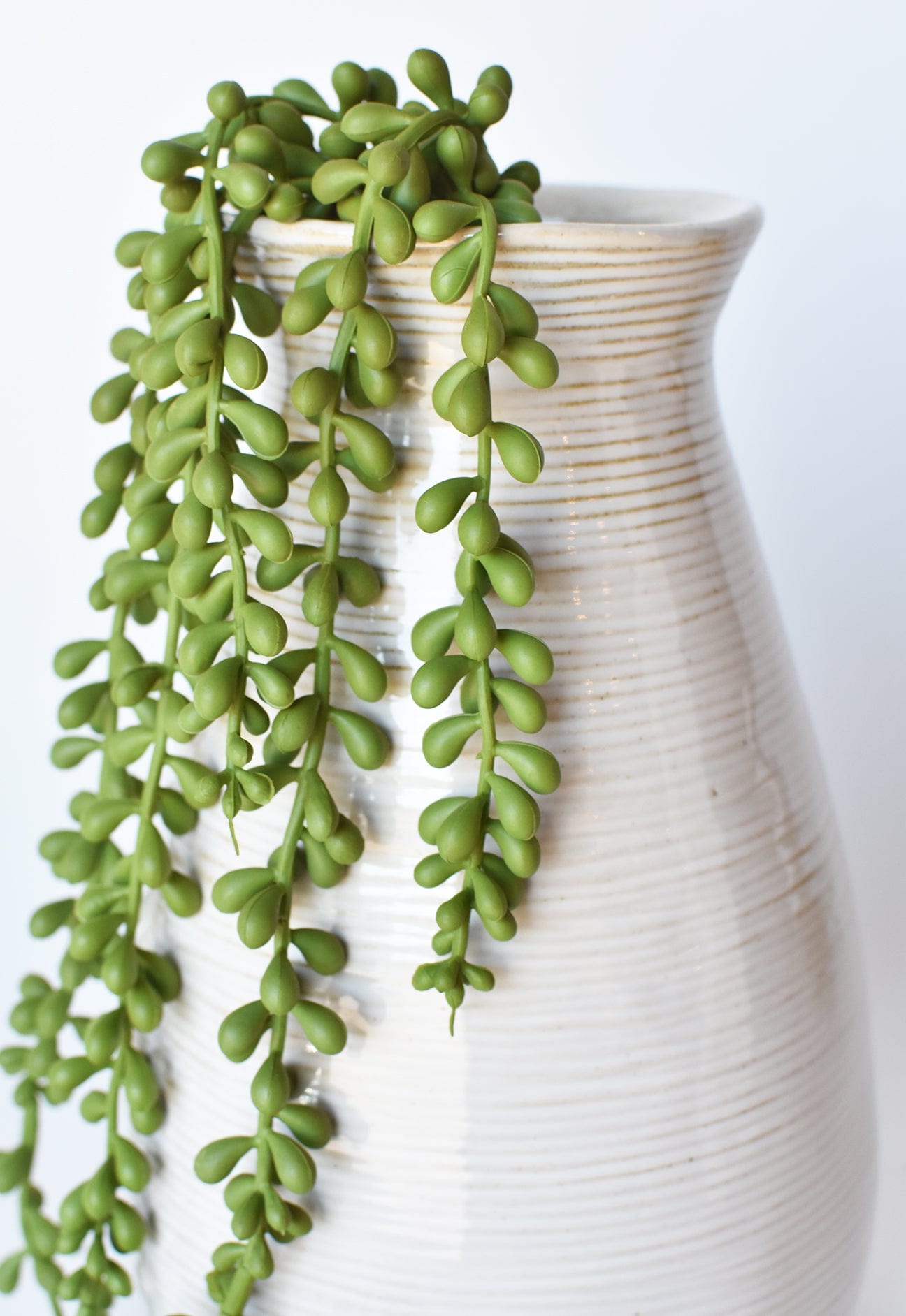 28" Faux String of Pearl Succulent Stem