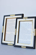 Mixed Bone & Brass Picture Frame