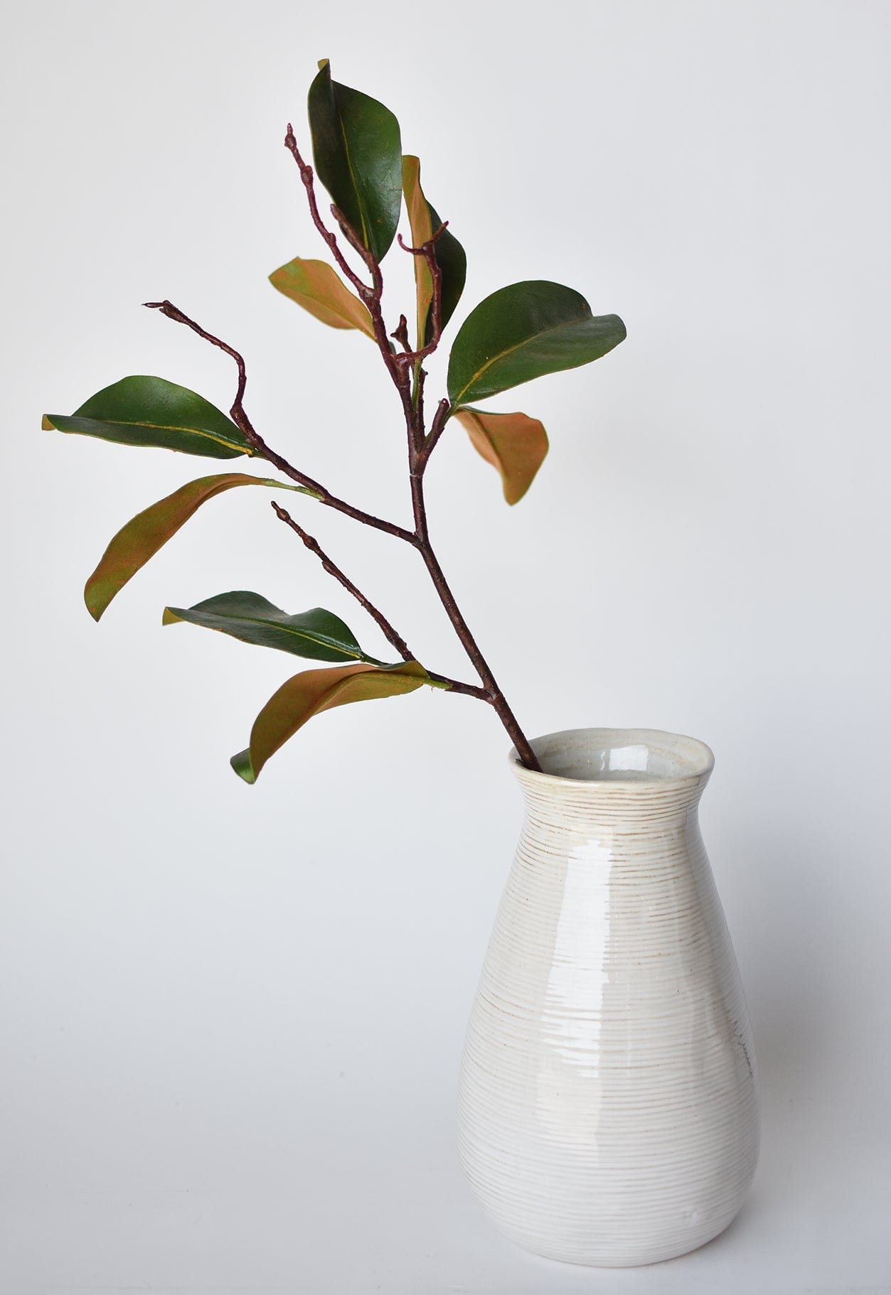 26" Faux Magnolia Leaf Branch Stem
