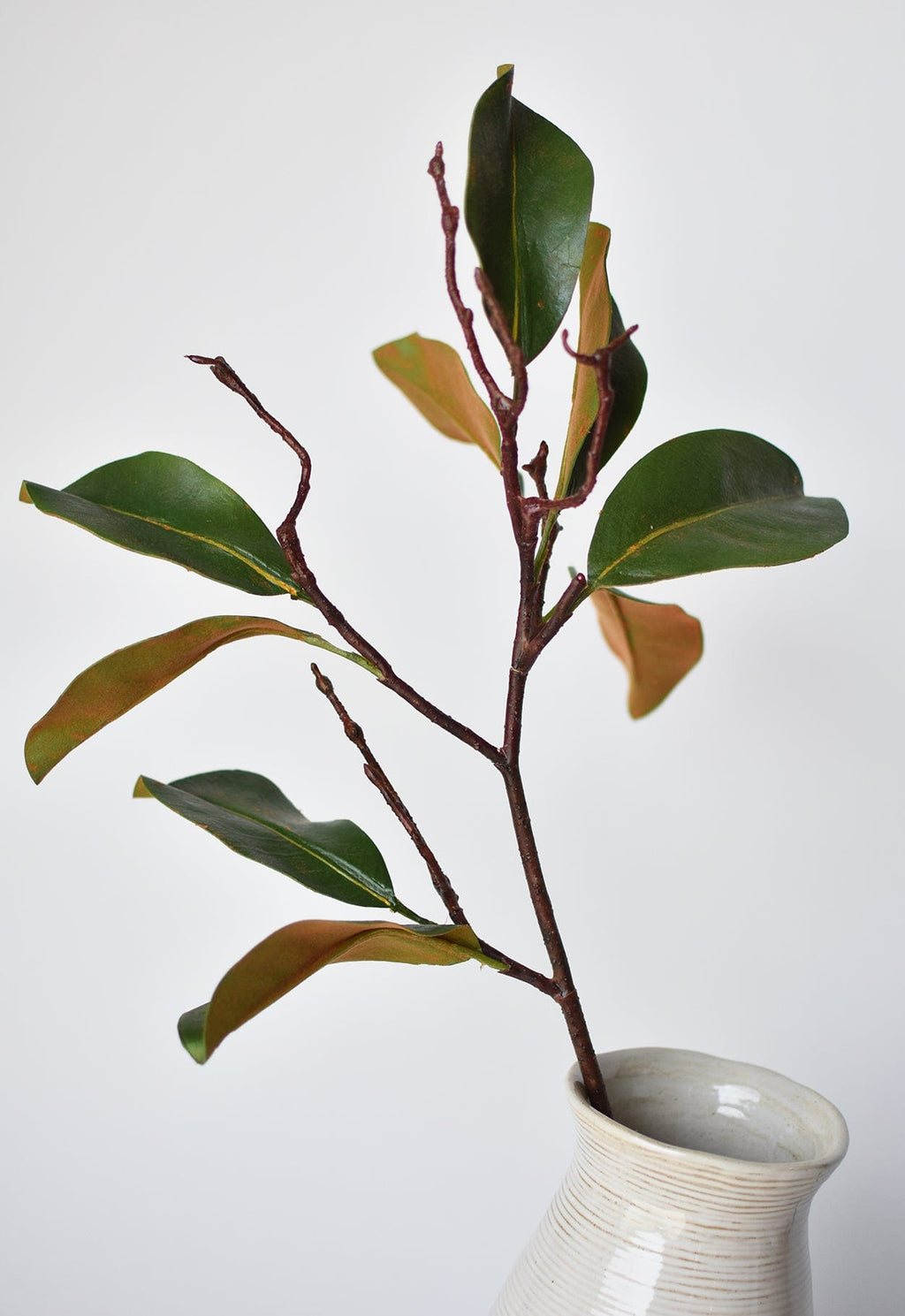 26" Faux Magnolia Leaf Branch Stem