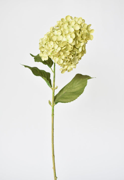28" Faux Cone Hydrangea Stem Green