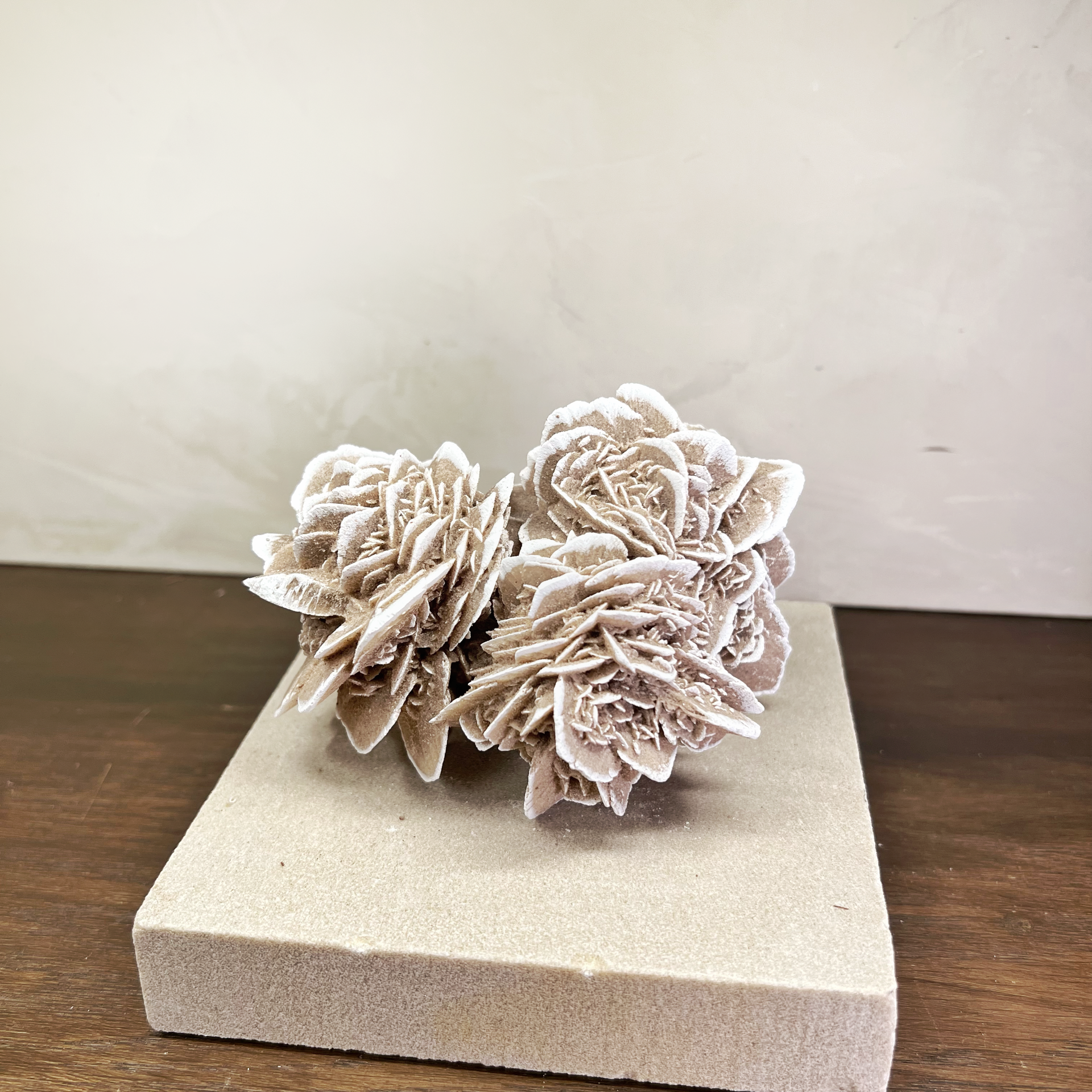 Desert Rose Selenite Triple Cluster