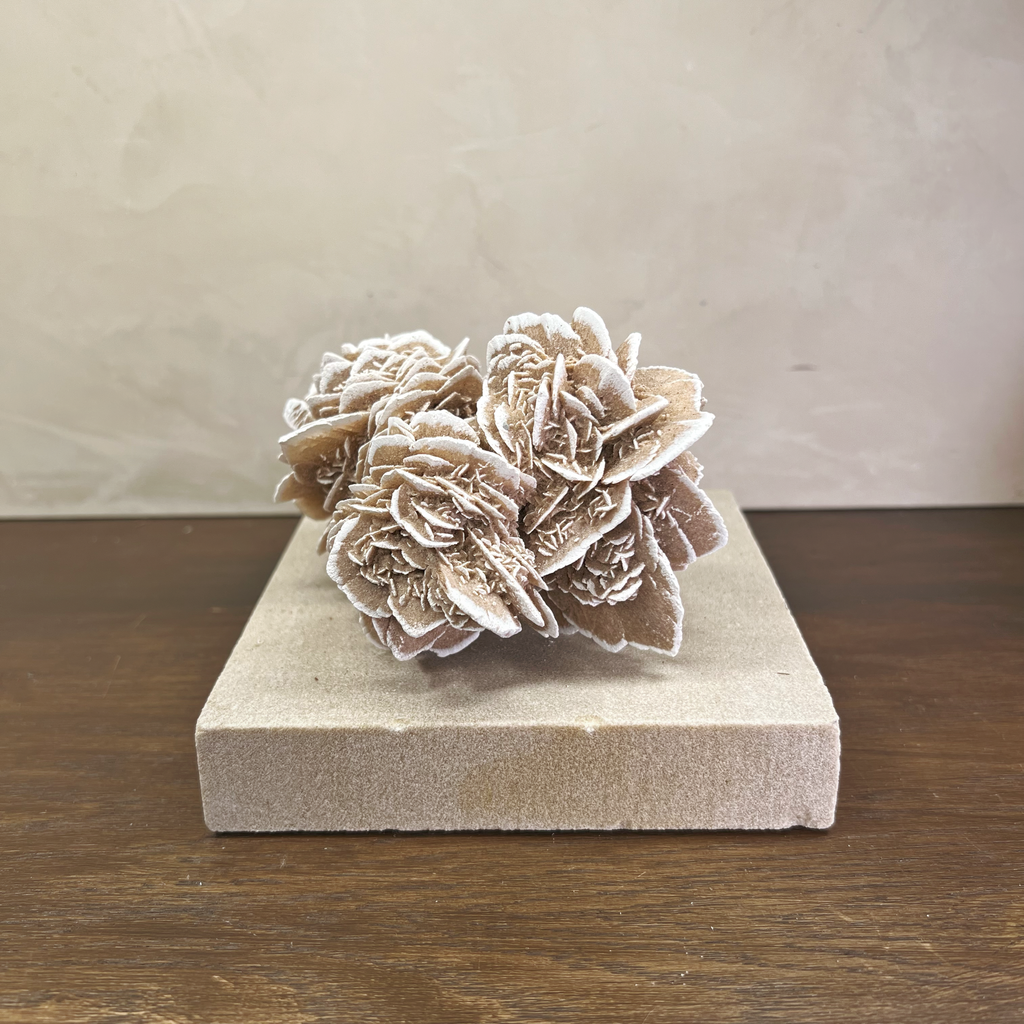 Desert Rose Selenite Triple Cluster