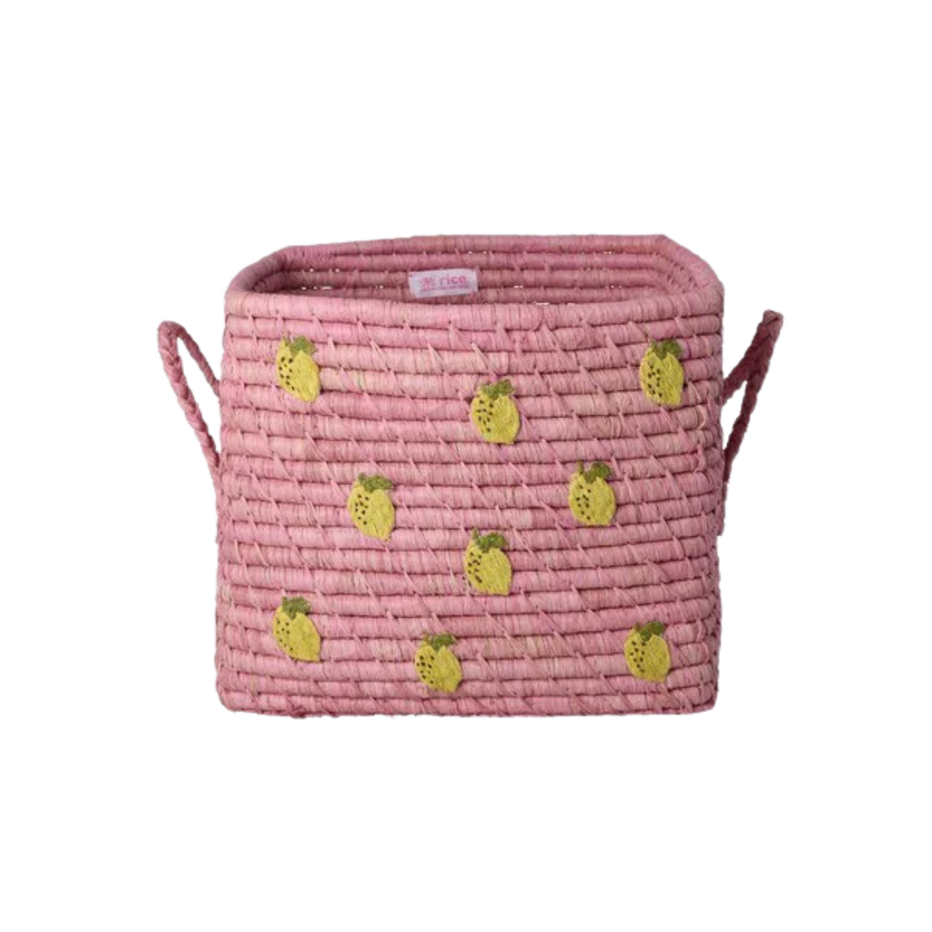 Limonata Raffia Basket — Rose