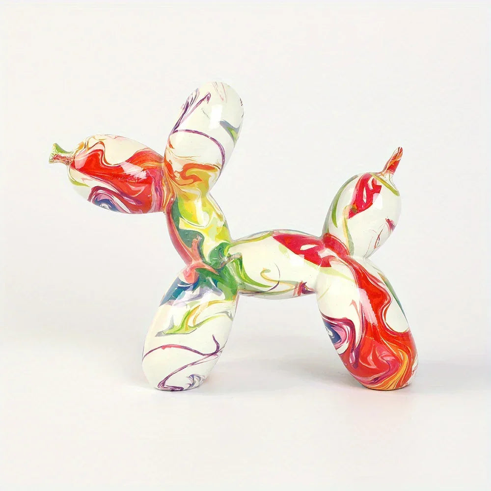Dog Figurine - Handcrafted Colorful Ceramic