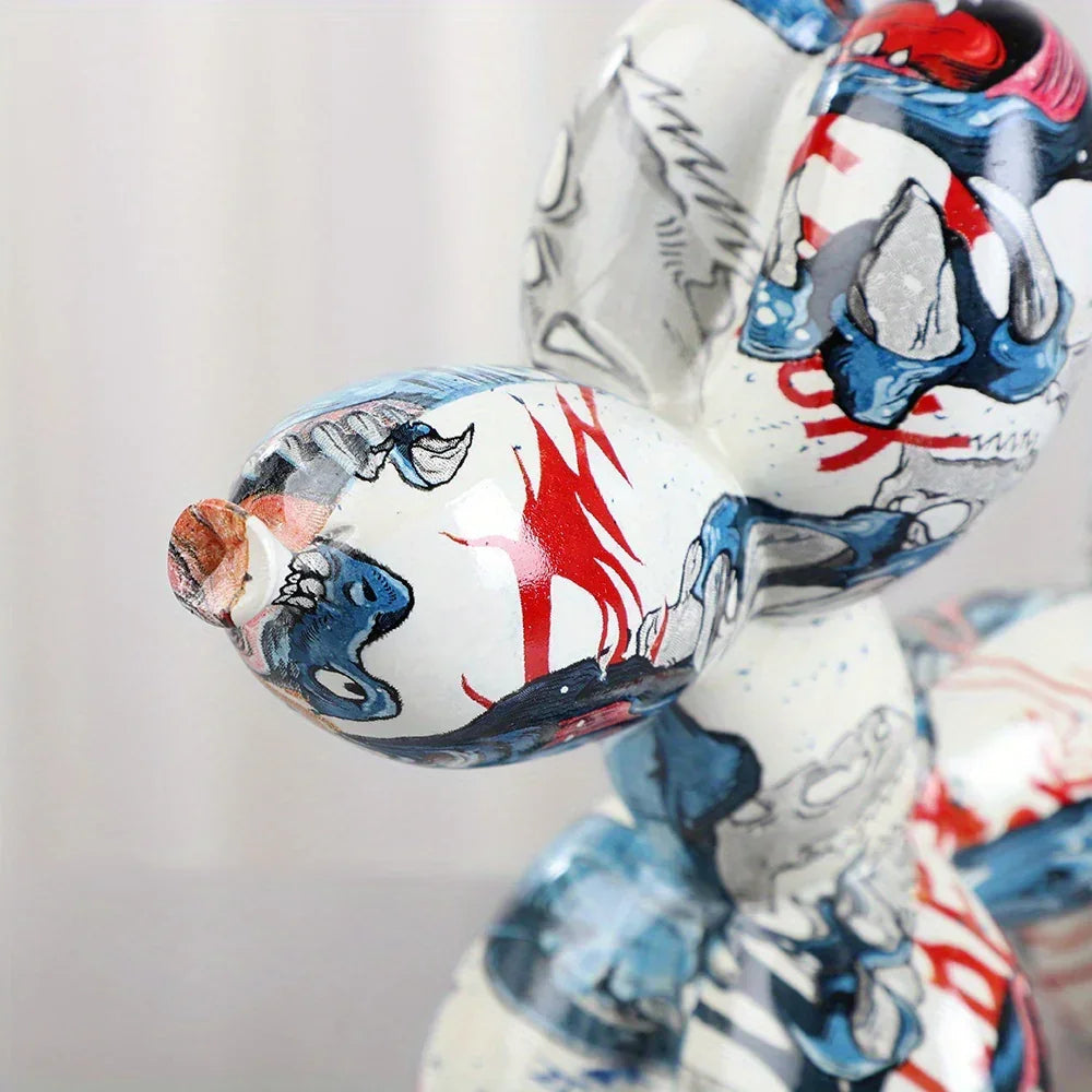 Dog Figurine - Handcrafted Colorful Ceramic