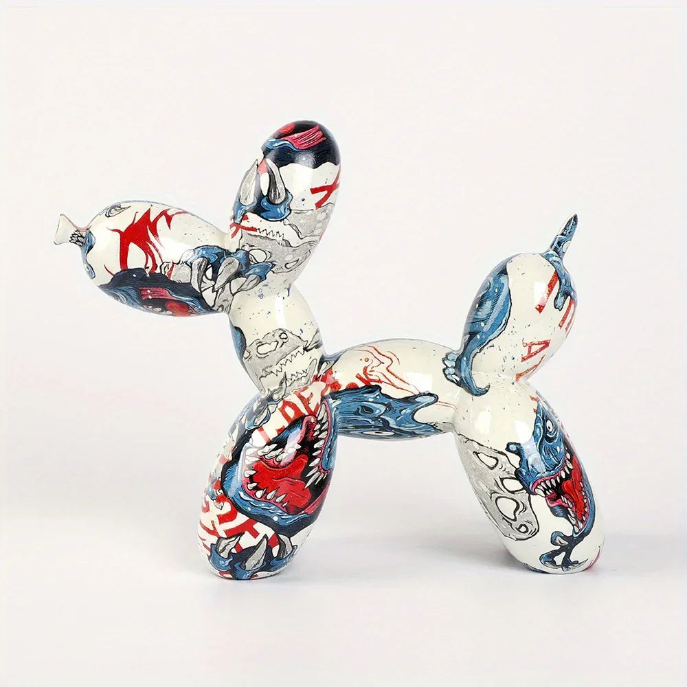 Dog Figurine - Handcrafted Colorful Ceramic