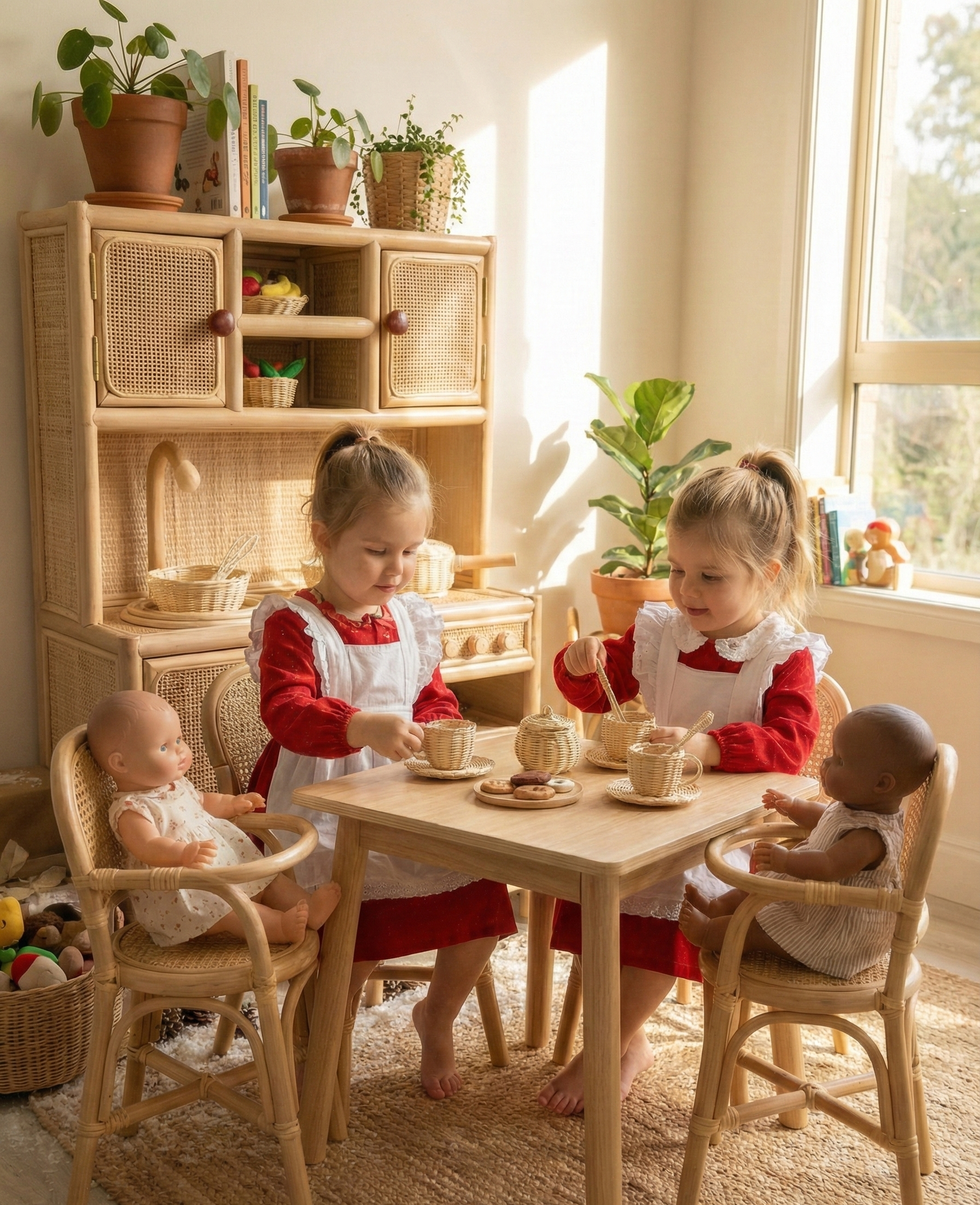 Rattan Montessori Play Kitchen