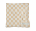 Beige & White Checkered Stretch Swaddle