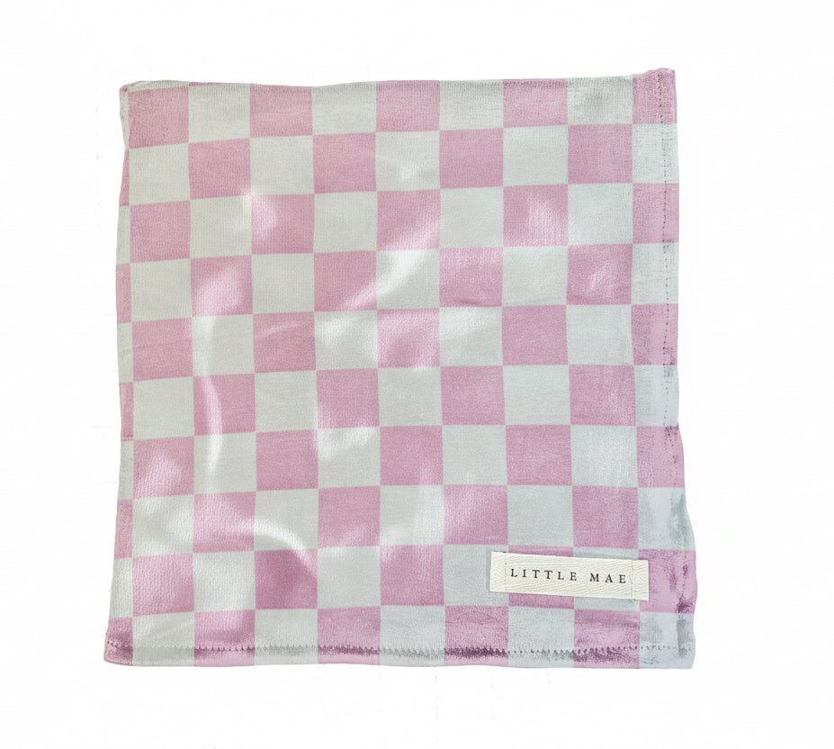 Pink & White Checkered Stretch Swaddle