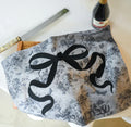 Black Floral Bow Challah Cover