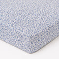 Blue Floral Crib Sheet