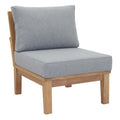 Marina Armless Outdoor Patio Teak Sofa by Modway