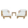 Upland 5 Piece Outdoor Patio Teak Set by Modway
