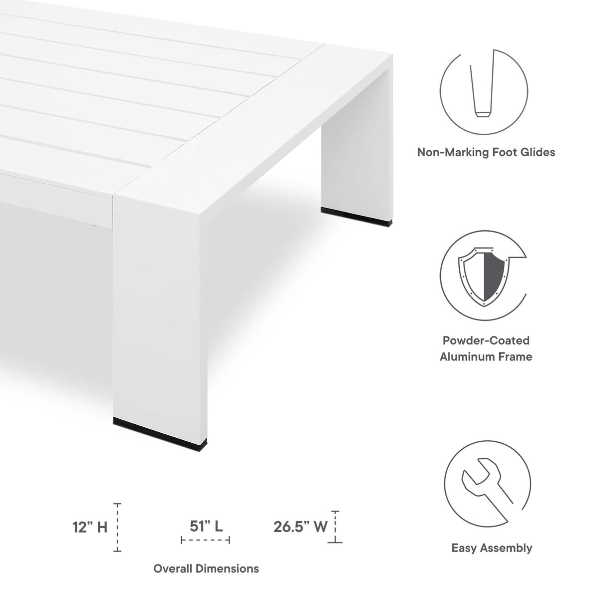 Tahoe Outdoor Patio Coffee Table by Modway