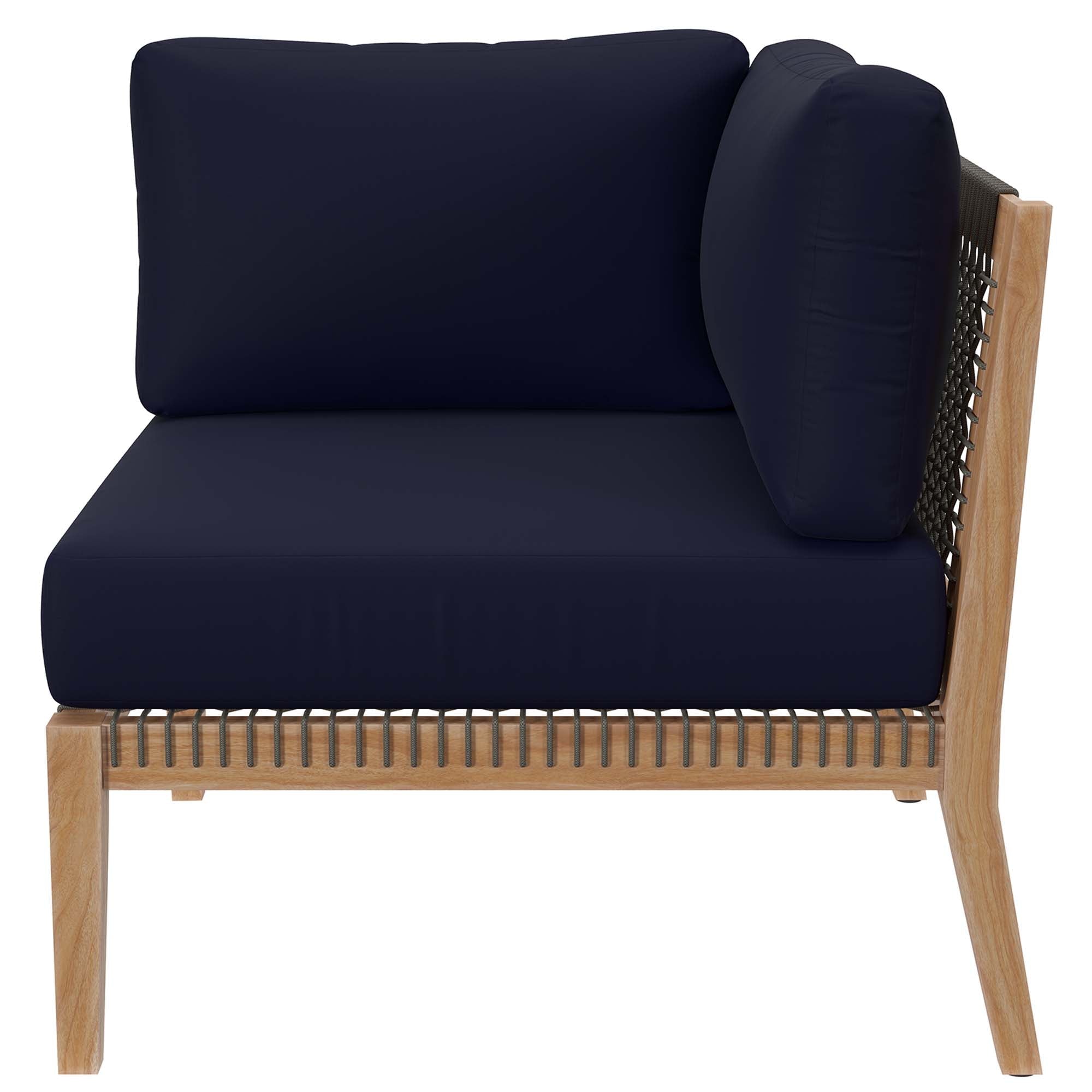 Clearwater Outdoor Patio Teak Wood Loveseat by Modway