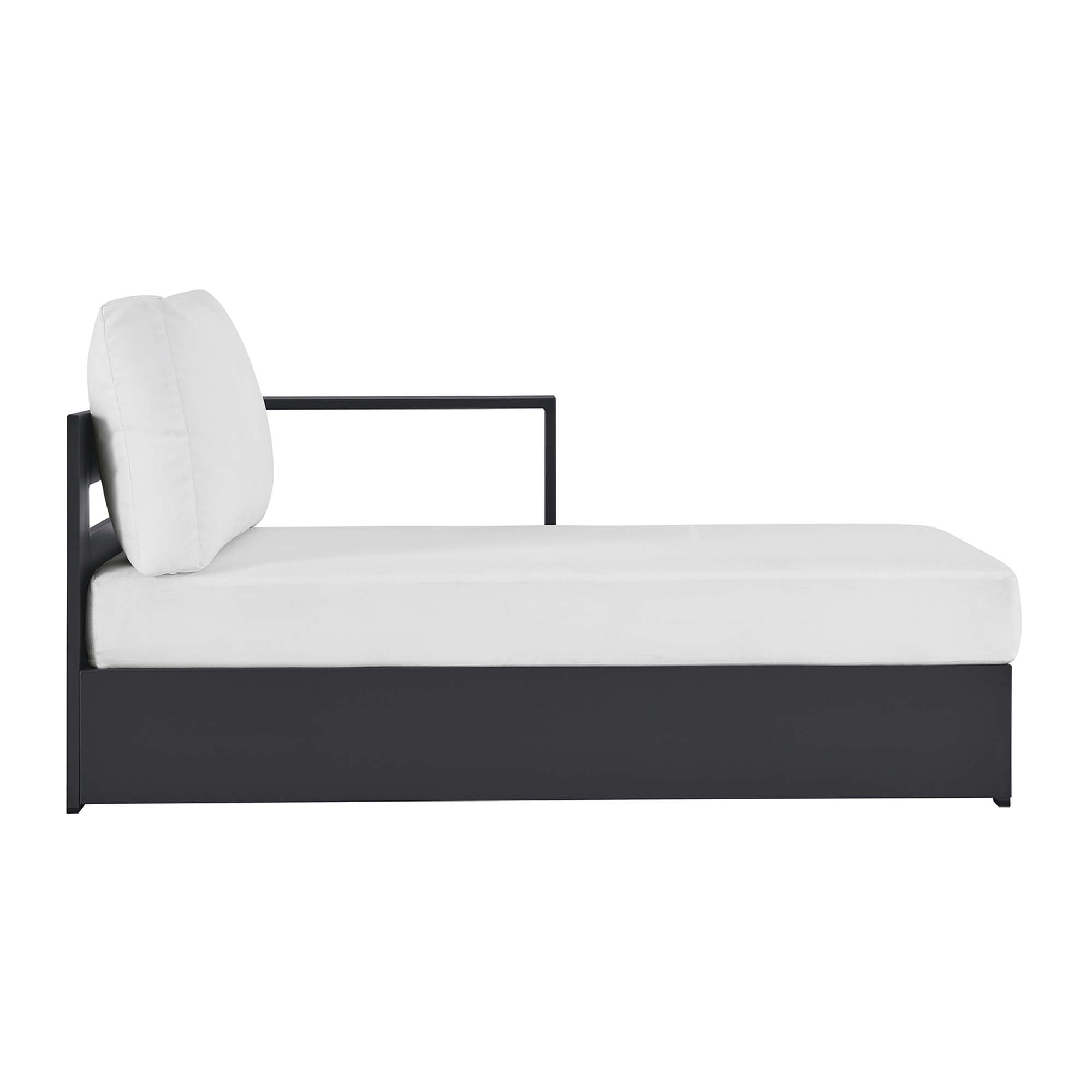 Tahoe Outdoor Patio Powder-Coated Aluminum Right-Facing Chaise Lounge