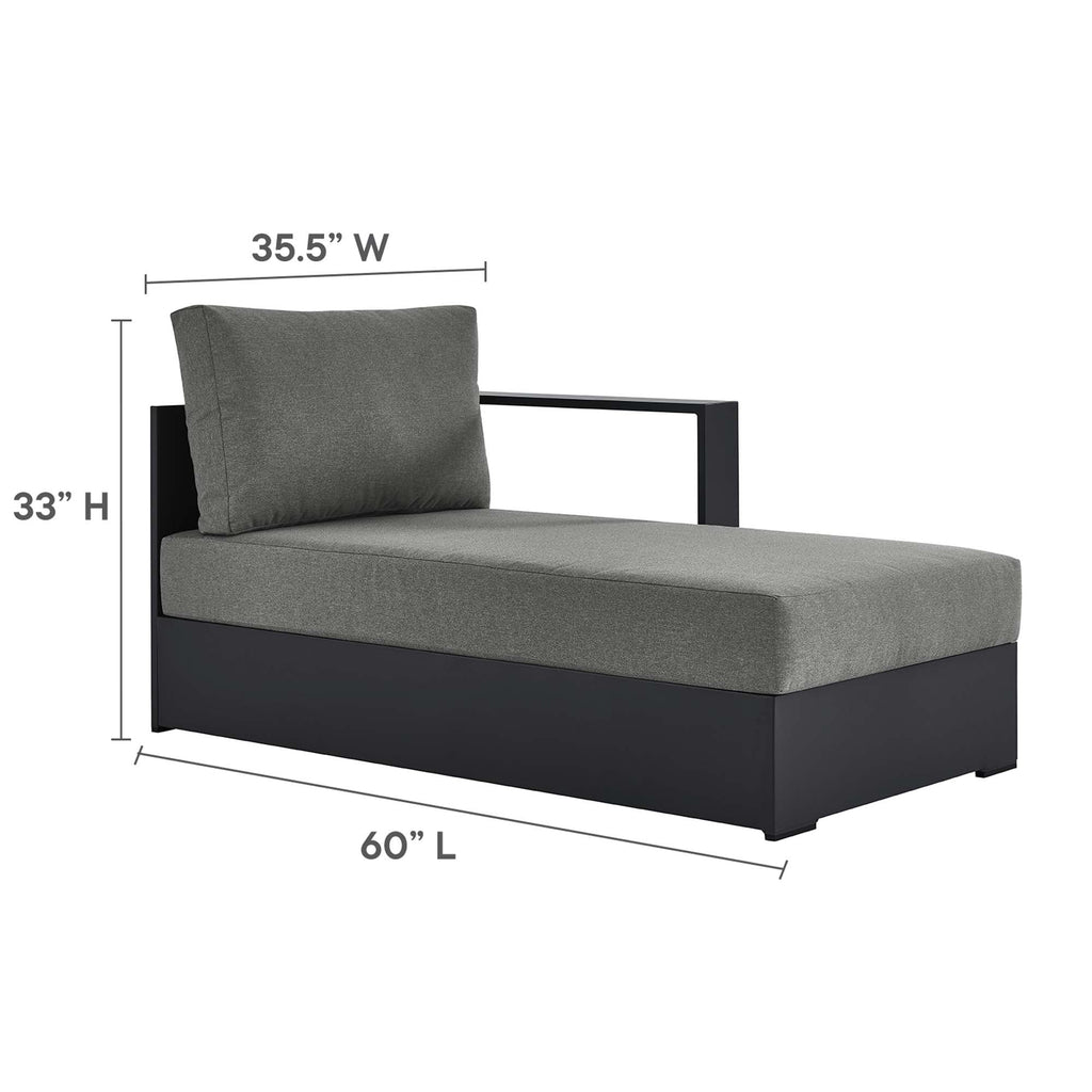 Tahoe 2-Piece Outdoor Aluminum Chaise Sectional Sofa