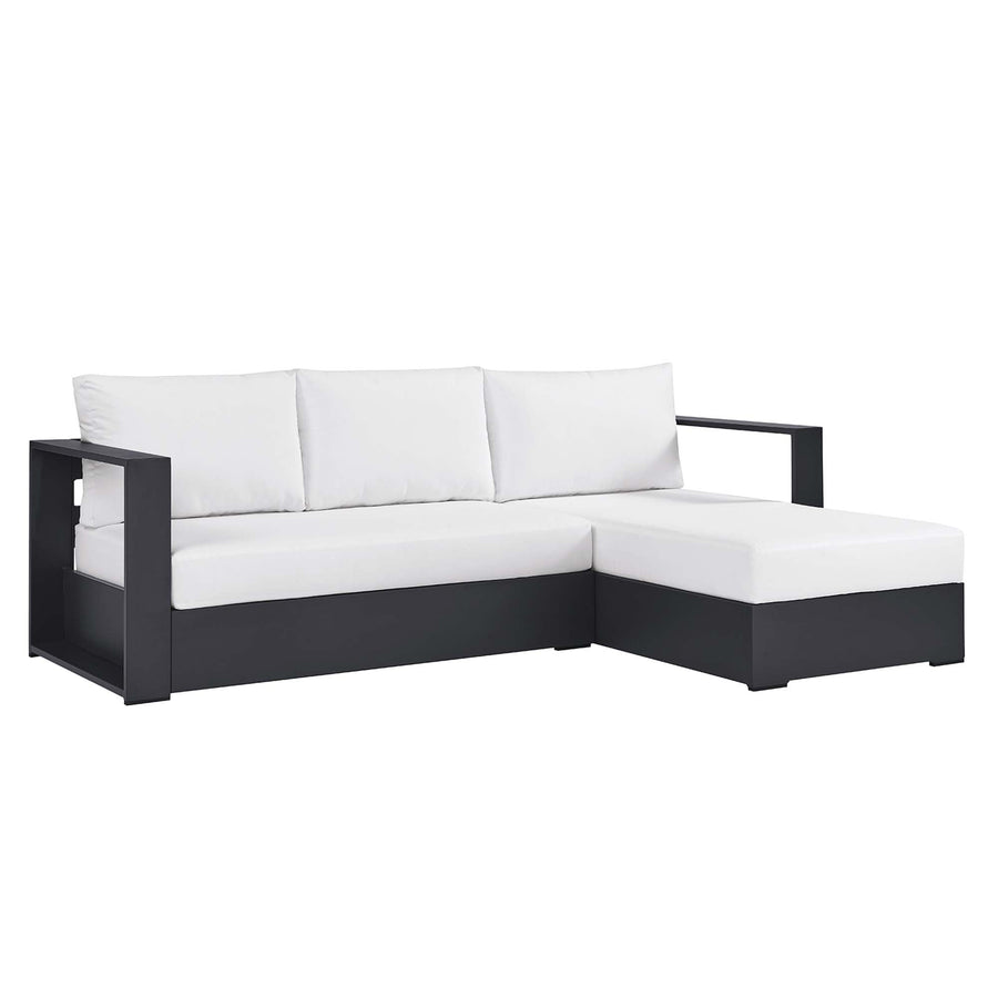 Tahoe 2-Piece Outdoor Aluminum Chaise Sectional Sofa
