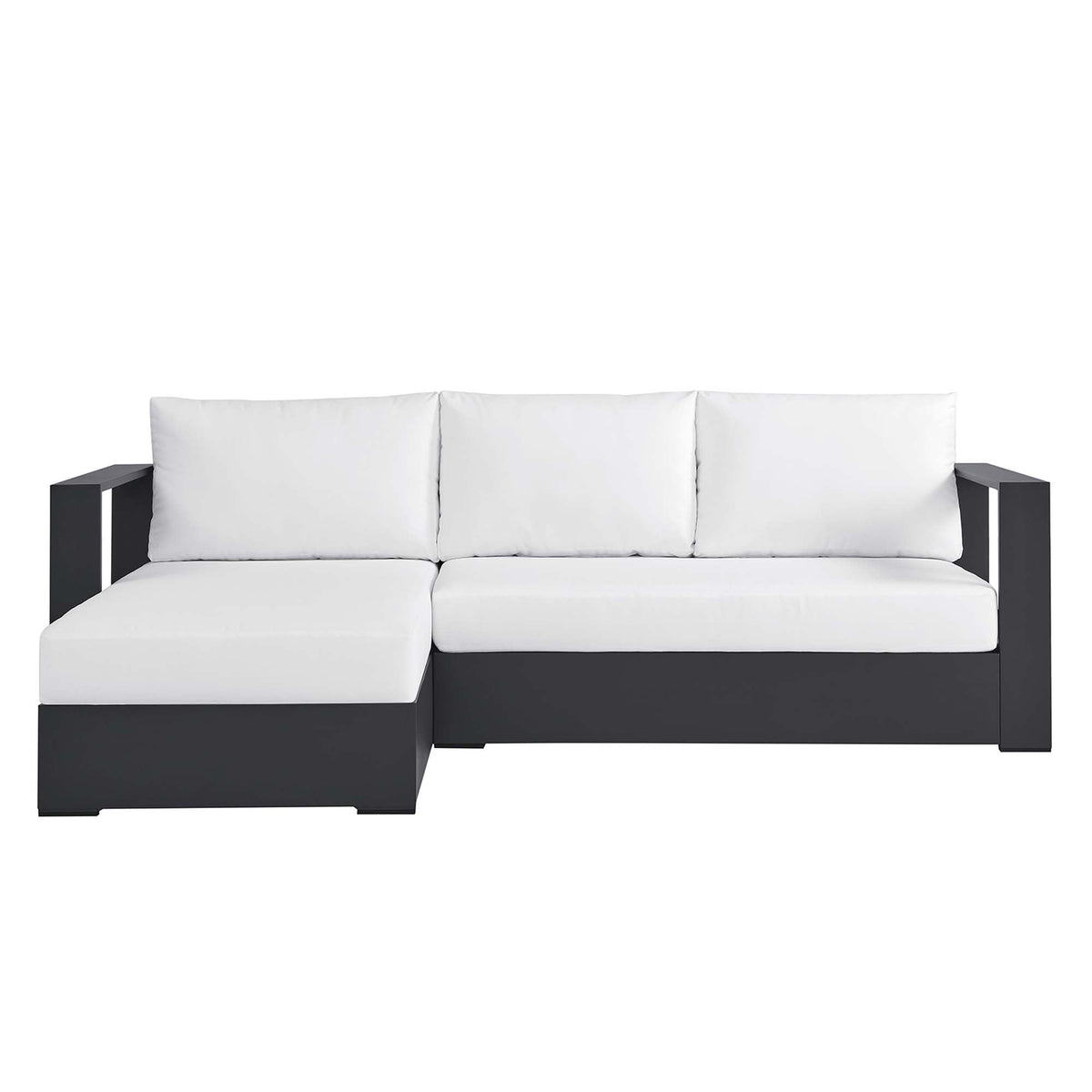 Tahoe 2-Piece Outdoor Patio Powder-Coated Aluminum Sectional Sofa Set