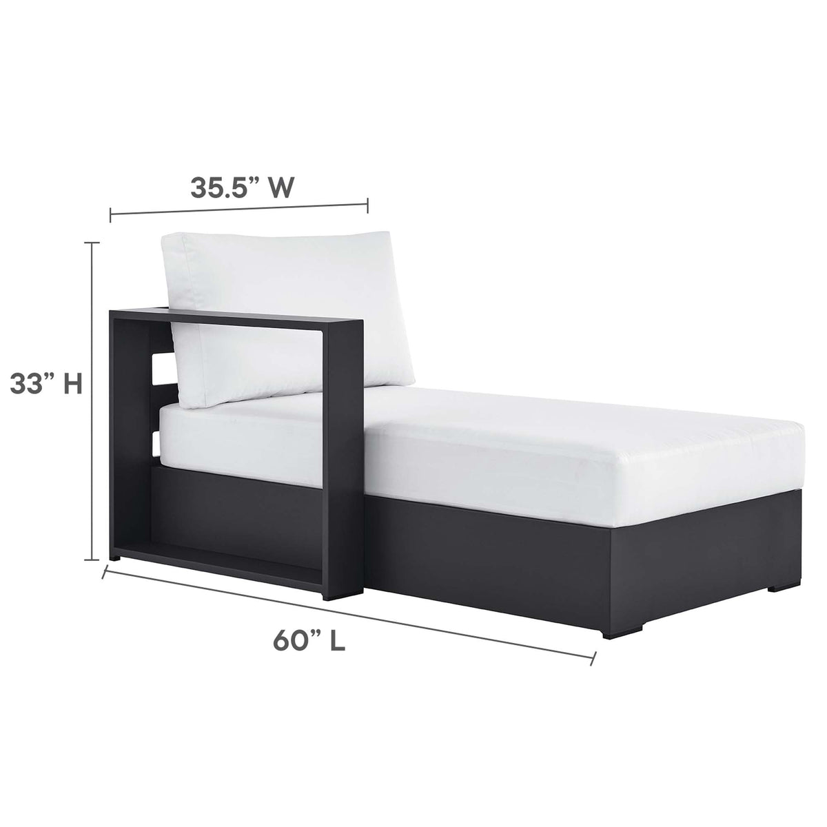 Tahoe 2-Piece Outdoor Patio Powder-Coated Aluminum Sectional Sofa Set