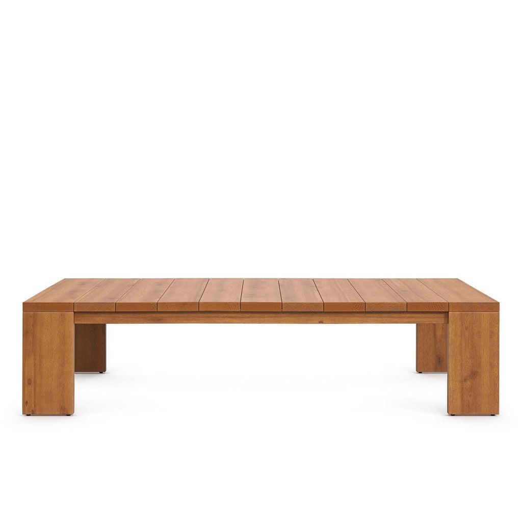 Tahoe 2-Piece Outdoor Patio Acacia Wood Sofa and Coffee Table Set by Modway