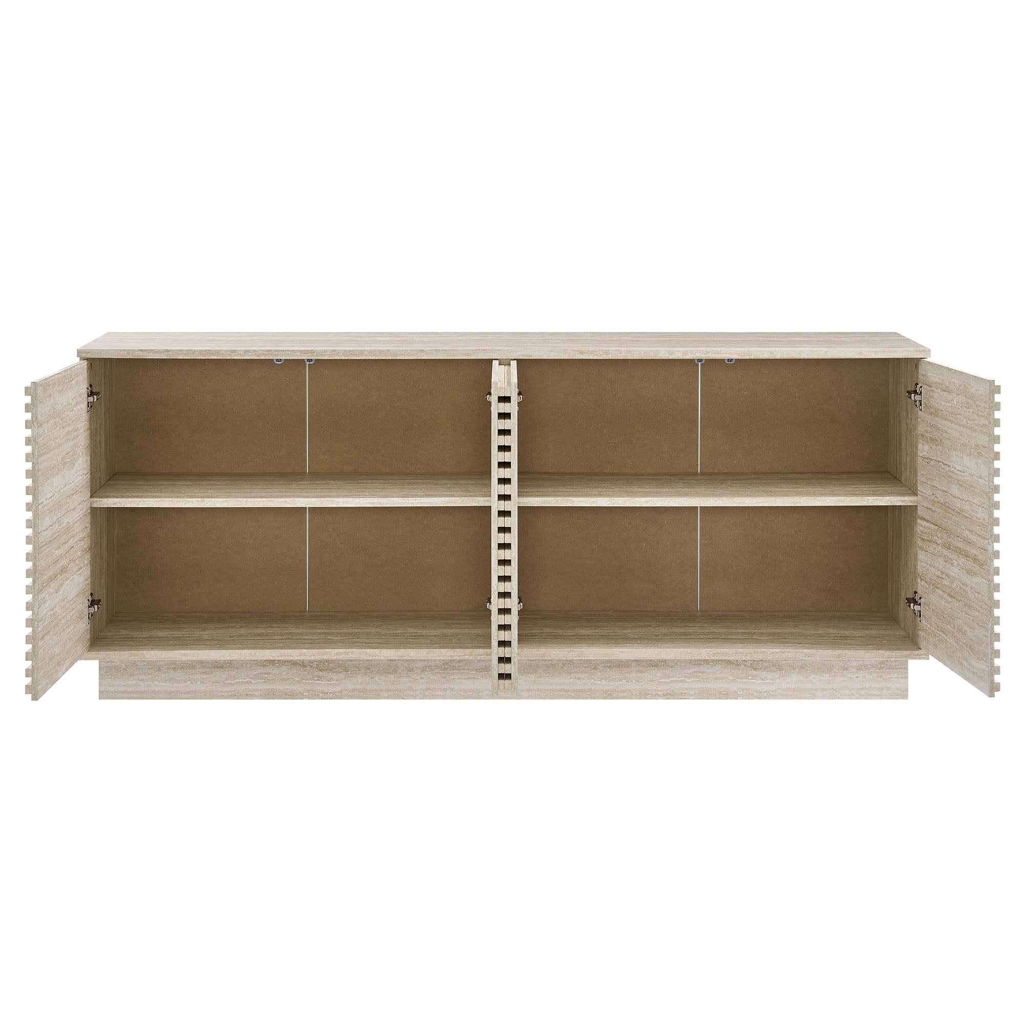 Render 70" Faux Travertine Sideboard Cabinet TV Stand by Modway