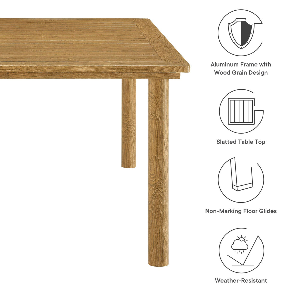 Parkland 76-Inch Outdoor Dining Table