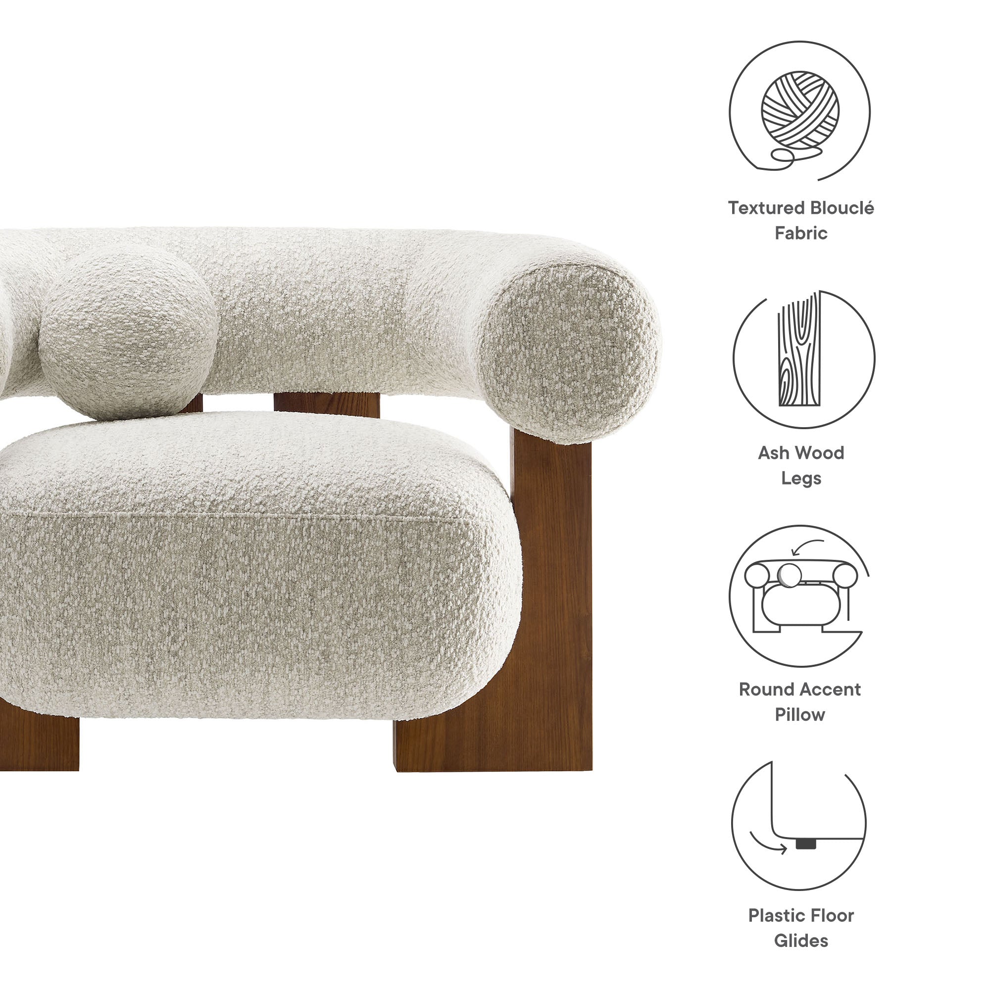 Jace Bouclé Accent Chair