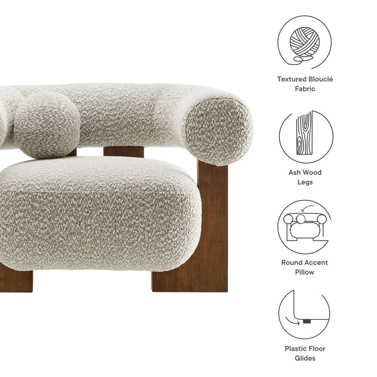 Jace Bouclé Accent Chair