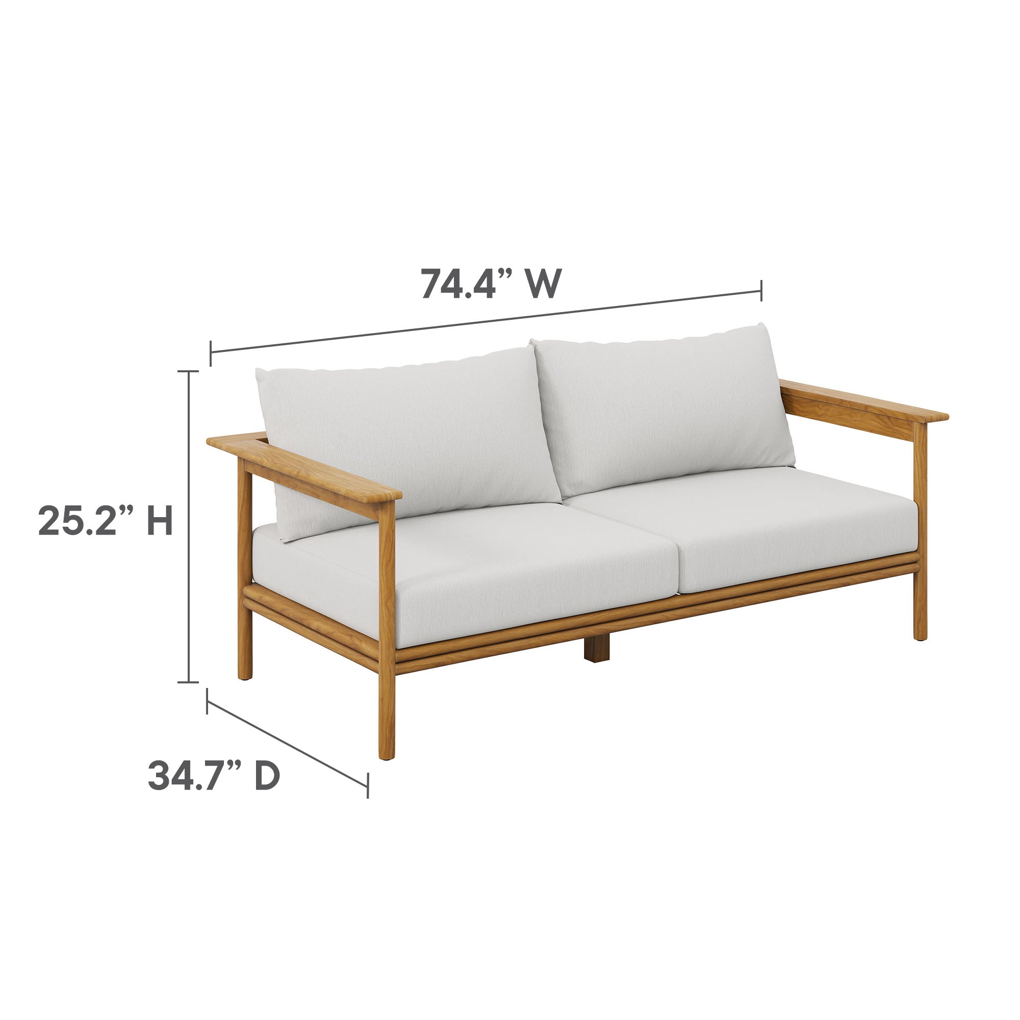 Wren 4-Piece Outdoor Patio Teak Wood Furniture Set by Modway